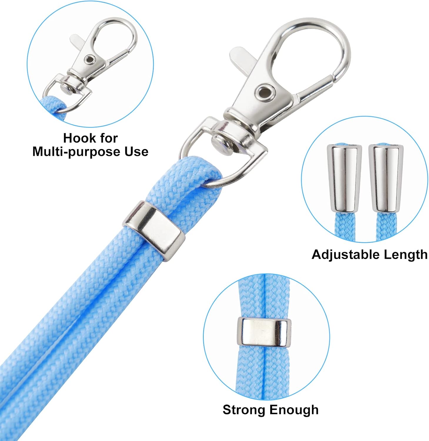 Detalle de Vicloon Adjustable Nylon Phone Lanyard with Neck, Crossbody and Wrist Wear