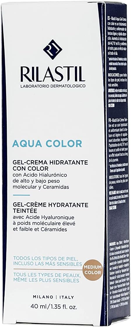 Detalle 1 de Rilastil Aqua Gel Crema Colorata Idratante 40 ml – Medium