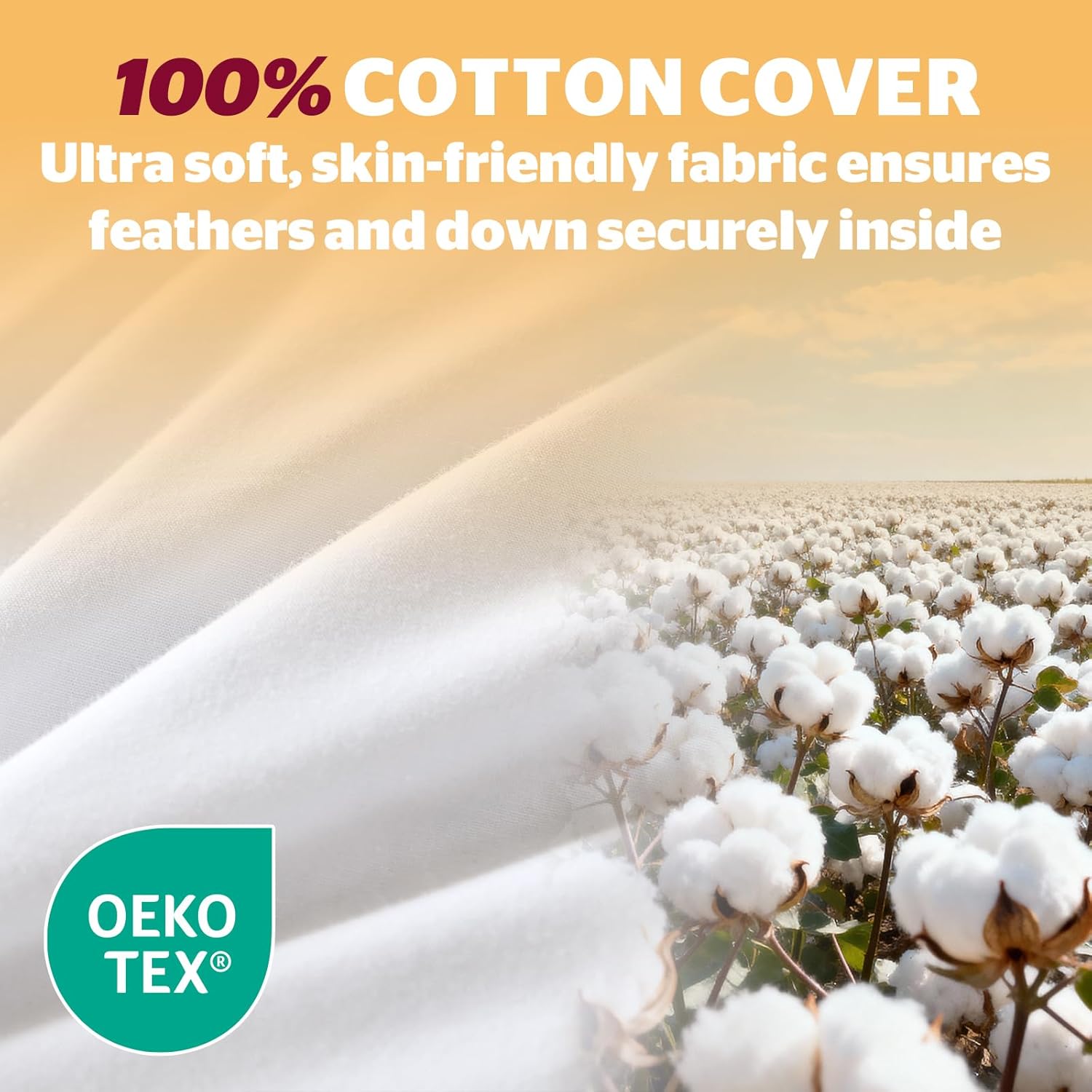 Thumbnail 3 de BedFabtasy Luxury Gusseted Feathers Down Duvet King Size (4.5 Tog) with 100% Organic Cotton Cover