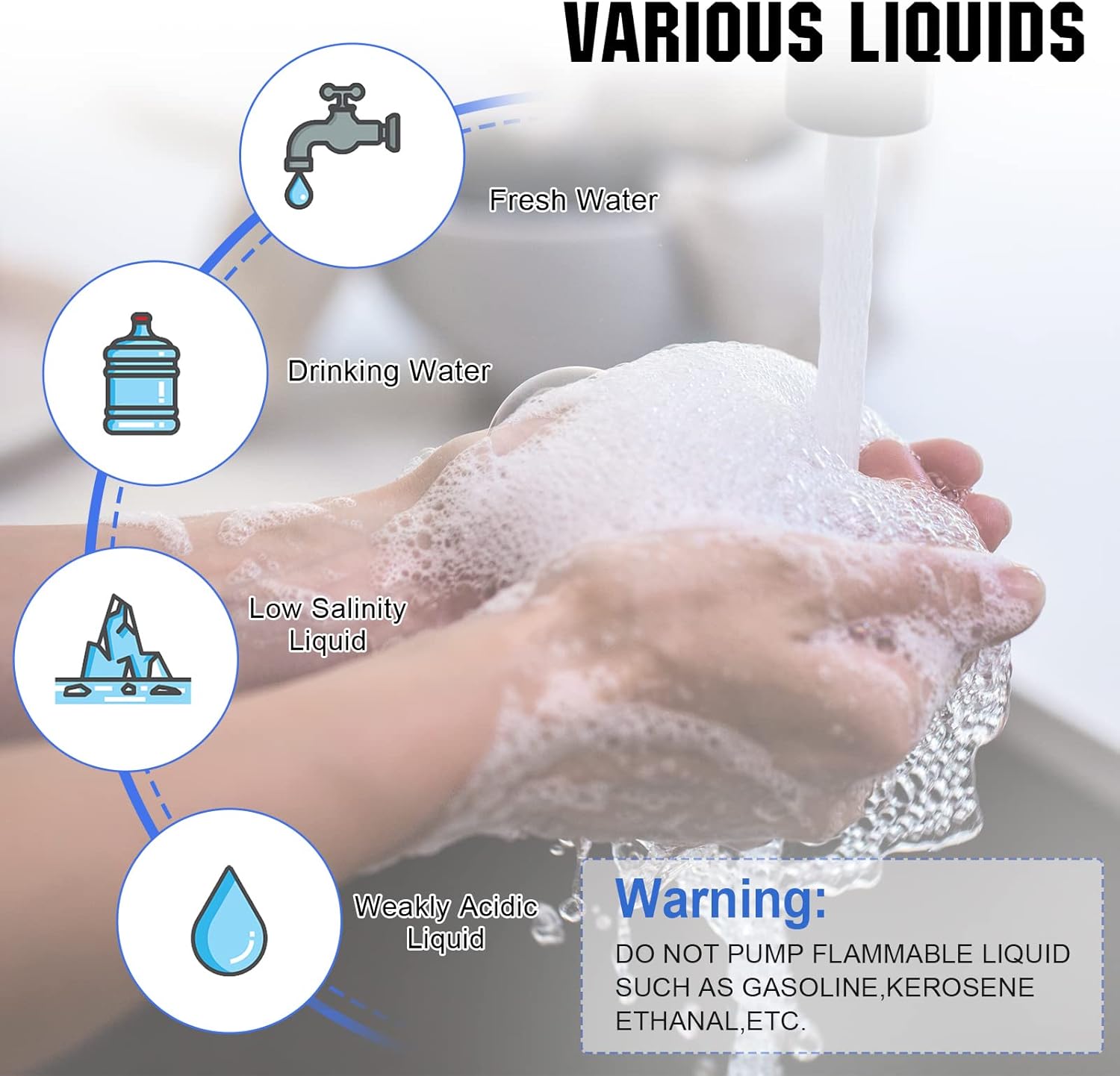 Thumbnail 5 de ECO-WORTHY 33-Series Industrial Diaphragm Water Pressure Pump (110V AC, 4.0GPM, 50PSI) for RV, Marine & Irrigation