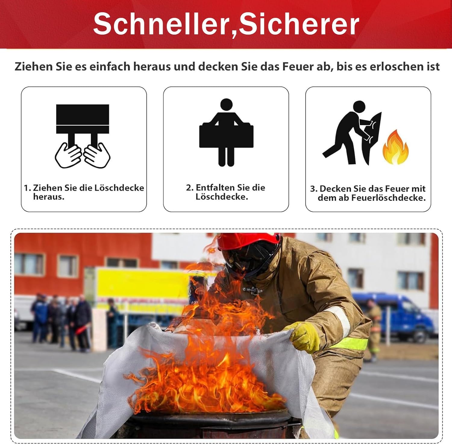 Thumbnail 1 de Kanhiro Löschdecke Küche 1 m x 1 m