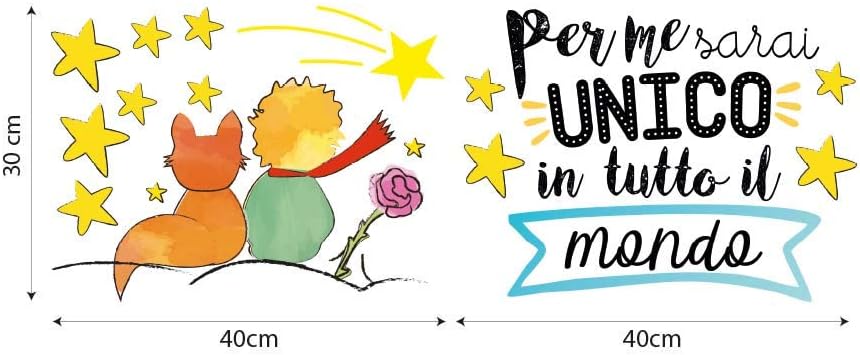 Detalle 2 de kina - UVB00522 Décoration adhésive imprimée Little Prince 35 x 65 cm