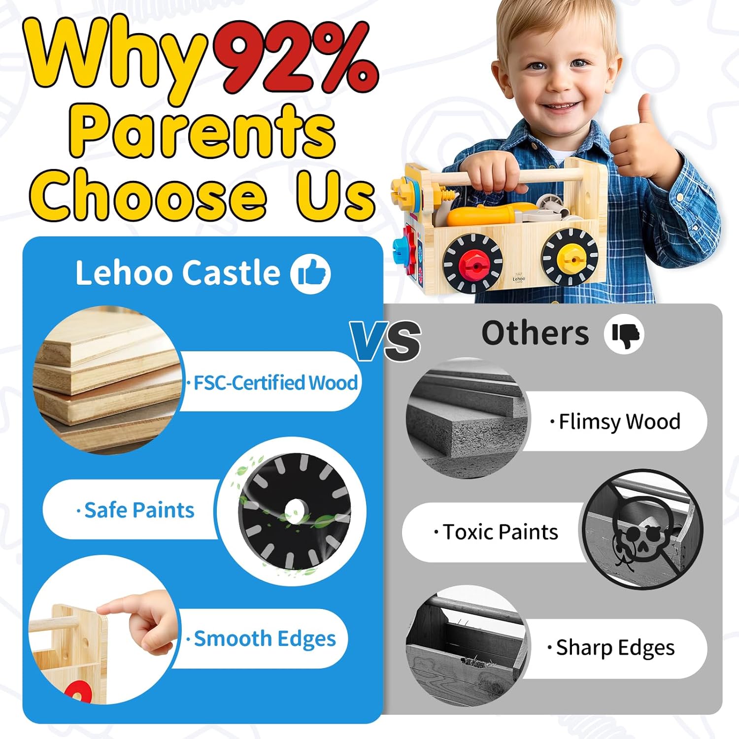 Thumbnail 4 de Lehoo Castle Montessori Werkzeugkoffer