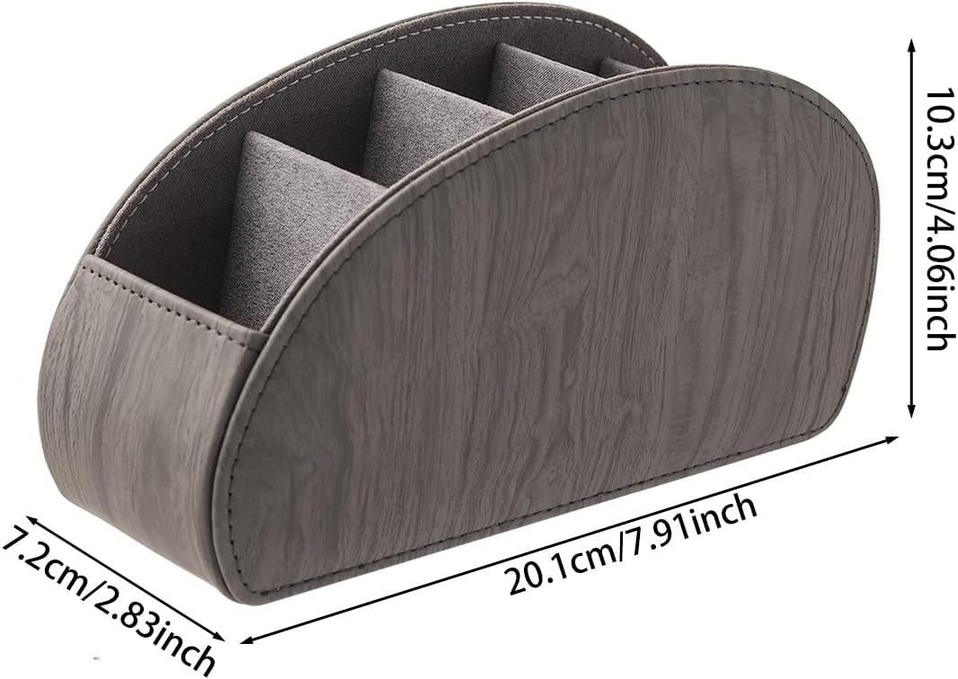 Detalle 2 de Fernbedienungshalter 20 cm, Leder, grau