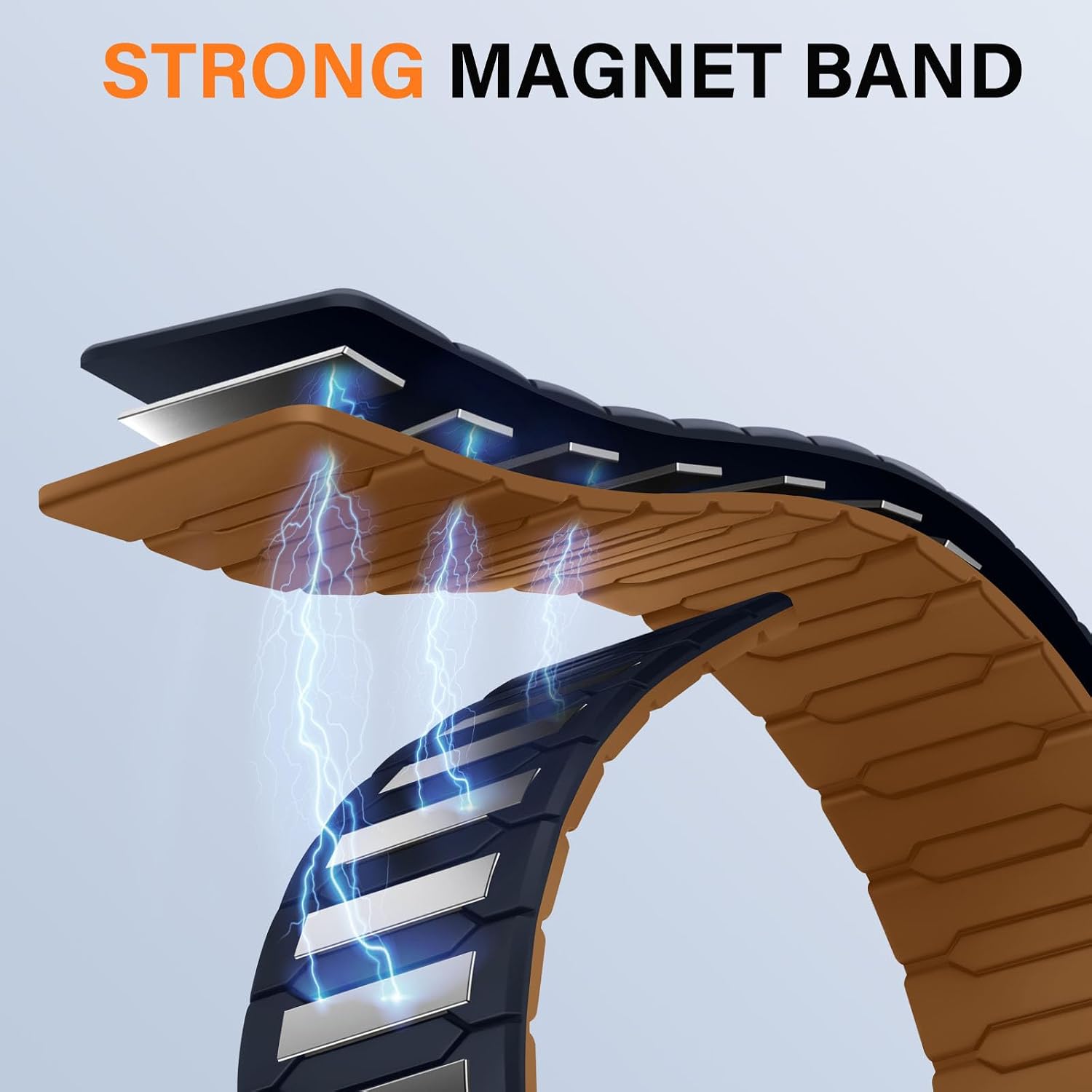 Detalle de Sixmoat Magnetic Band for Apple Watch (42mm/41mm/40mm/38mm) Indigo-Brown