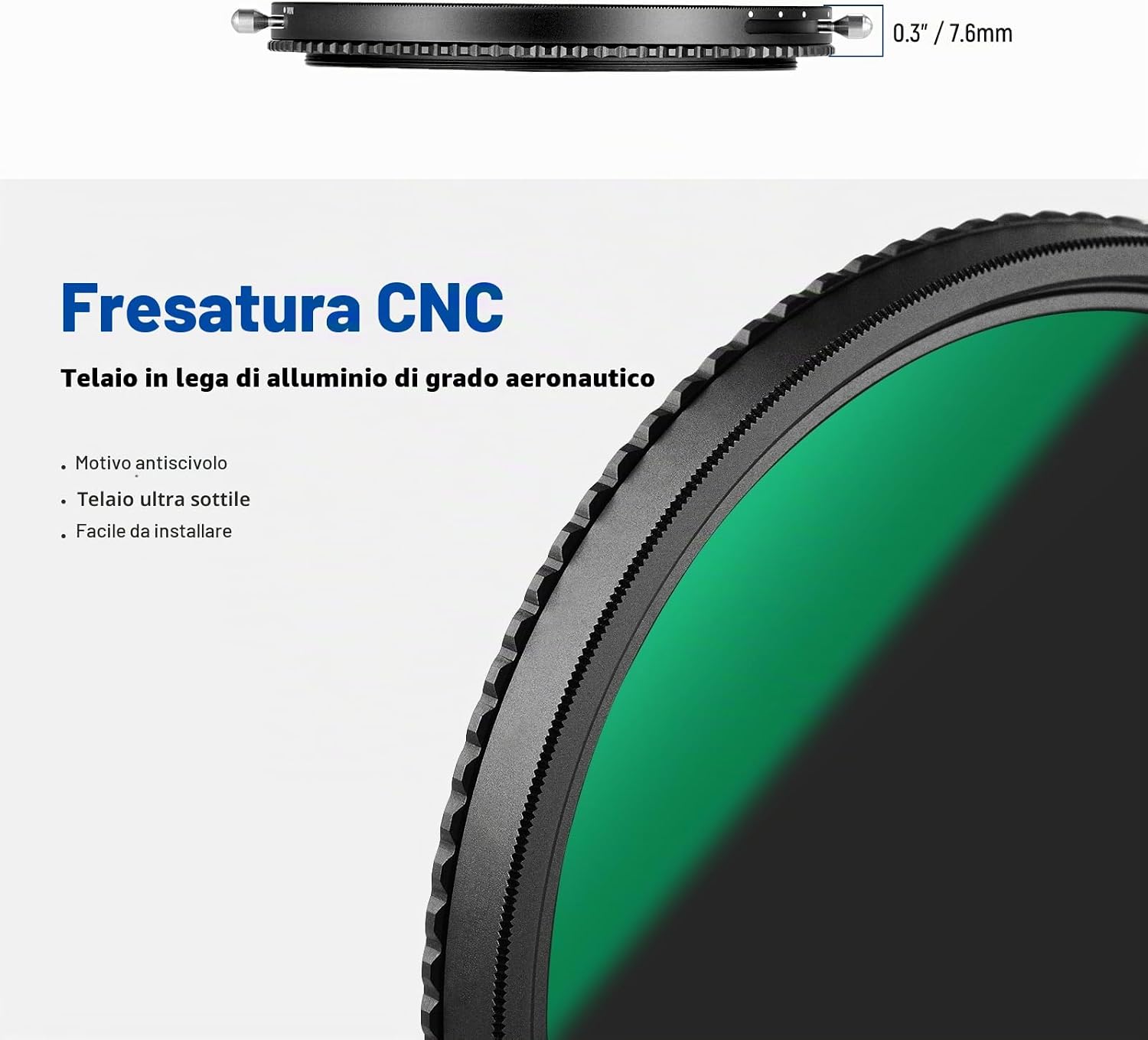 Thumbnail 5 de NEEWER Filtro 2 in 1 52mm Variabile ND2–ND32 e CPL con rivestimenti nano e vetro HD