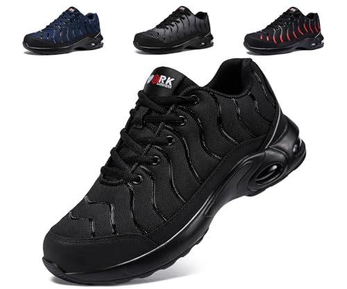 Detalle de LARNMERN Chaussures de Sécurité pour Hommes et Femmes – Basket de Sécurité avec Embout Acier et Semelle Résistante