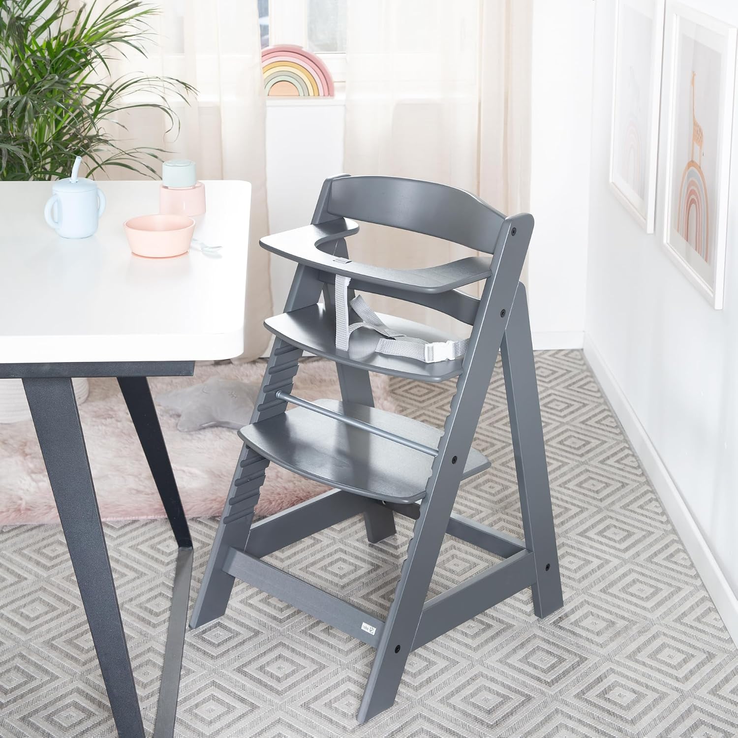 Thumbnail 5 de roba Babyhochstuhl Sit Up Flex – Mitwachsender Hochstuhl aus Holz, Anthrazit