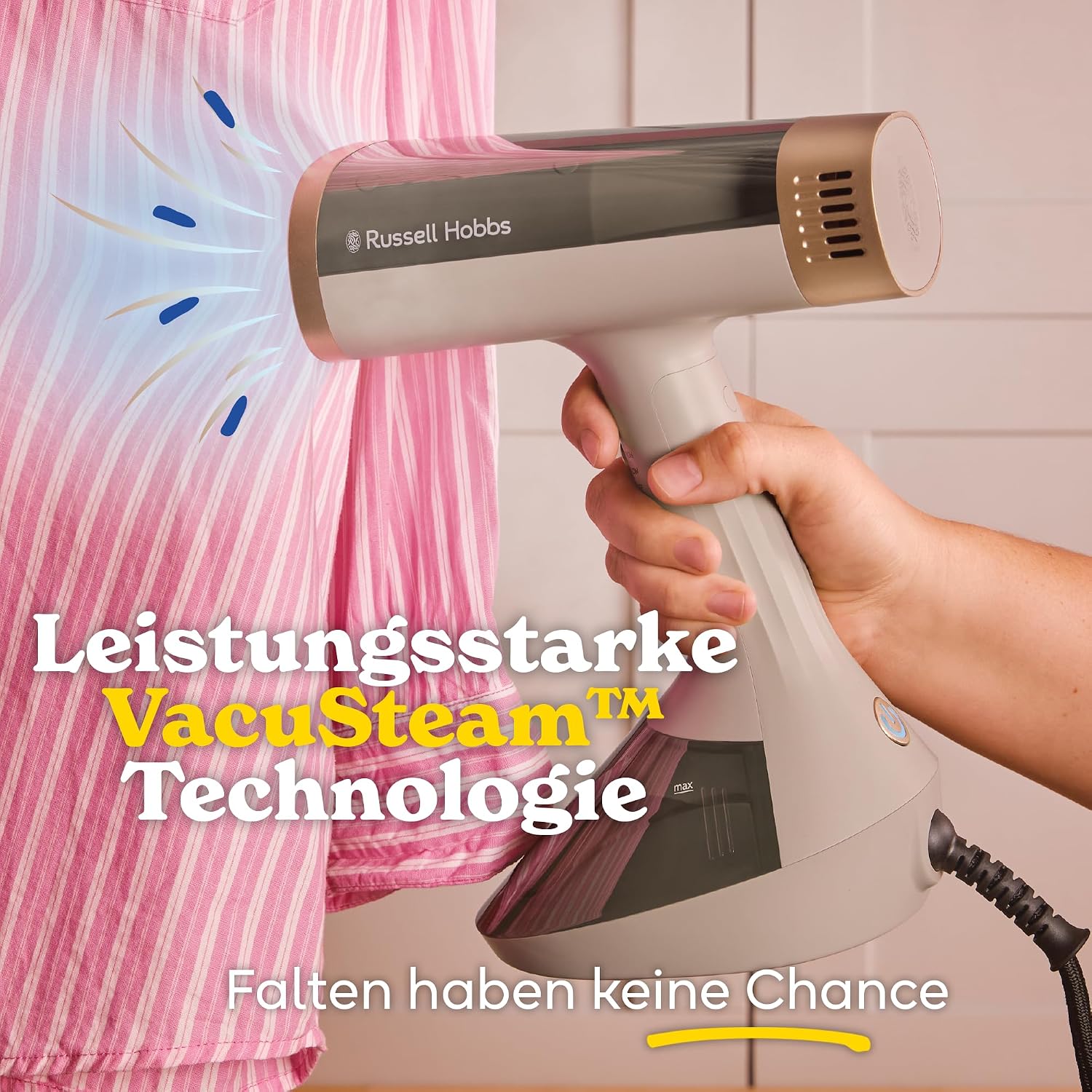 Detalle de Russell Hobbs VacuSteam Dampfglätter 28551-56 – Dampfglätten mit Ansaugtechnologie