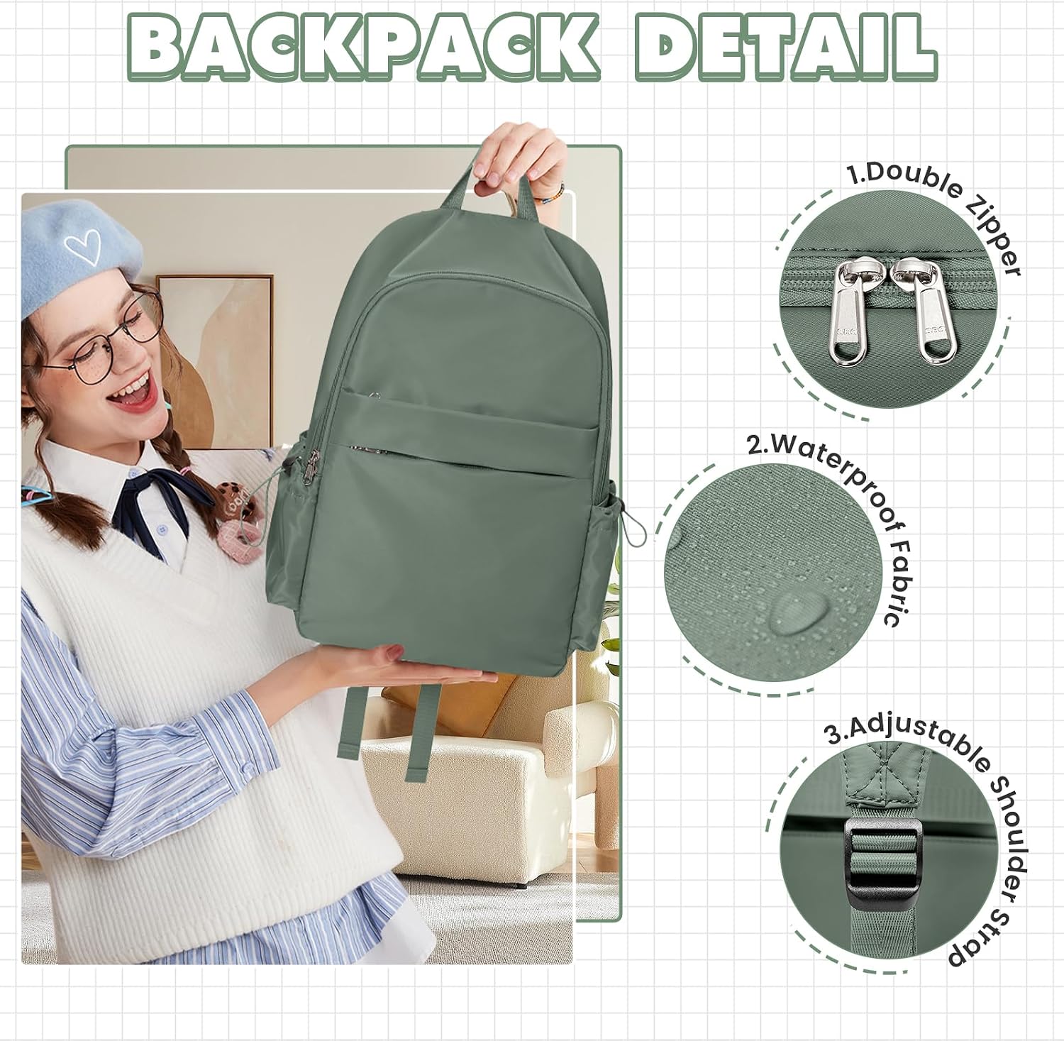 Thumbnail 2 de WEPLAN 14-inch Laptop Backpack