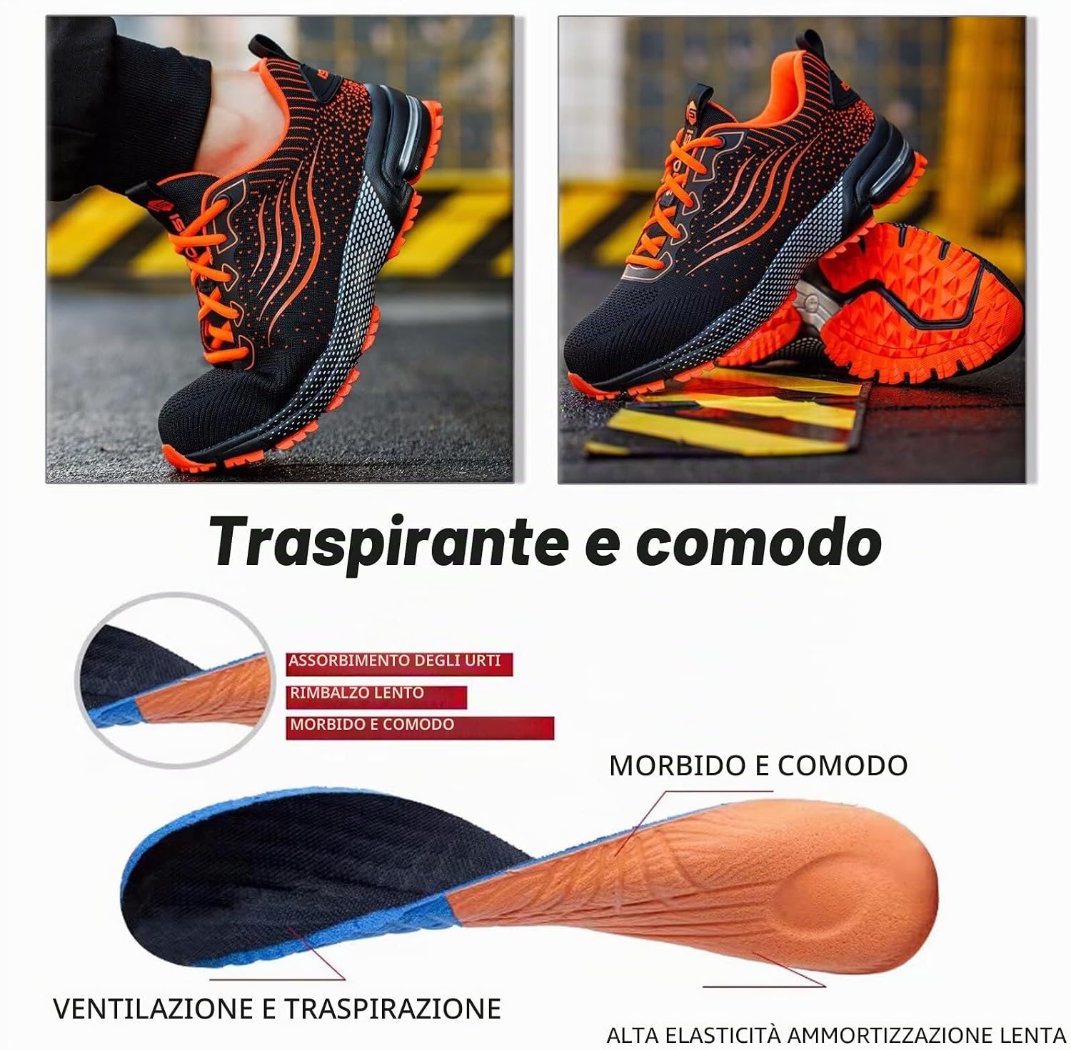 Thumbnail 4 de Scarpe Antinfortunistiche da Uomo/Donna Leggere con Punta in Acciaio – Comfort e Sicurezza sul Lavoro
