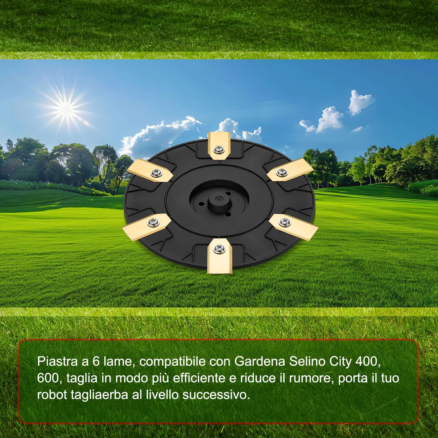 Thumbnail 6 de FourShow Taglio più Efficiente: Dischi Lama + 6 Pezzi per Gardena Sileno City e McCulloch Rob S400–S800