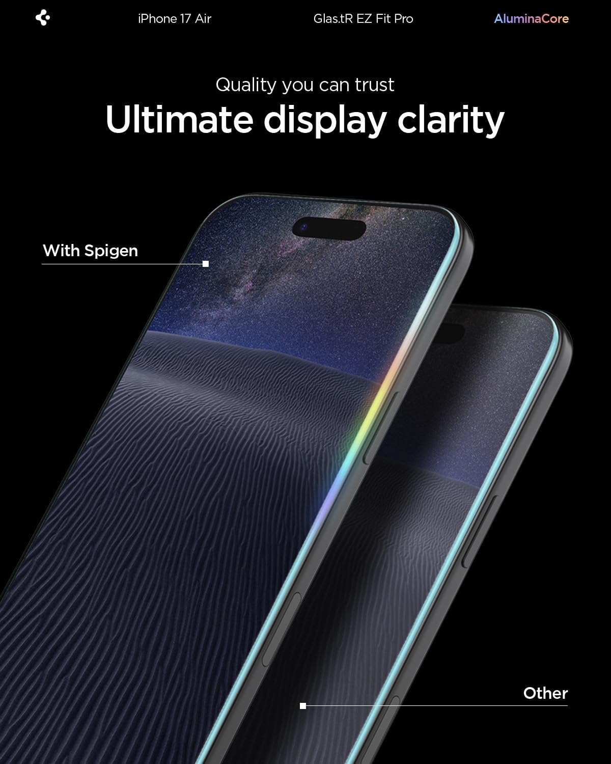 Thumbnail 4 de Spigen Glas.tR EZ Fit Pro – Verre trempé 9H pour iPhone (2 pièces), pose facile