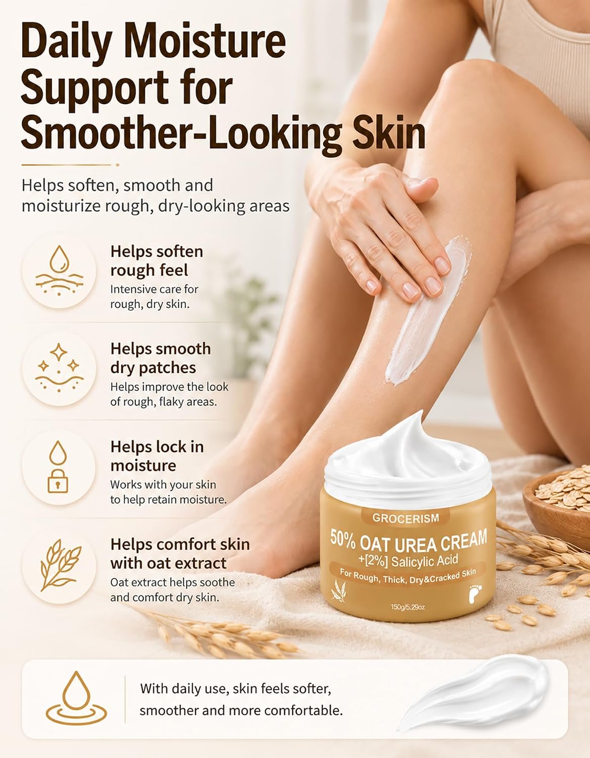 Thumbnail 6 de Grocerism Urea Creme 50 % für Füße (Maximale Stärke) mit 2 % Salicylsäure, 150 g