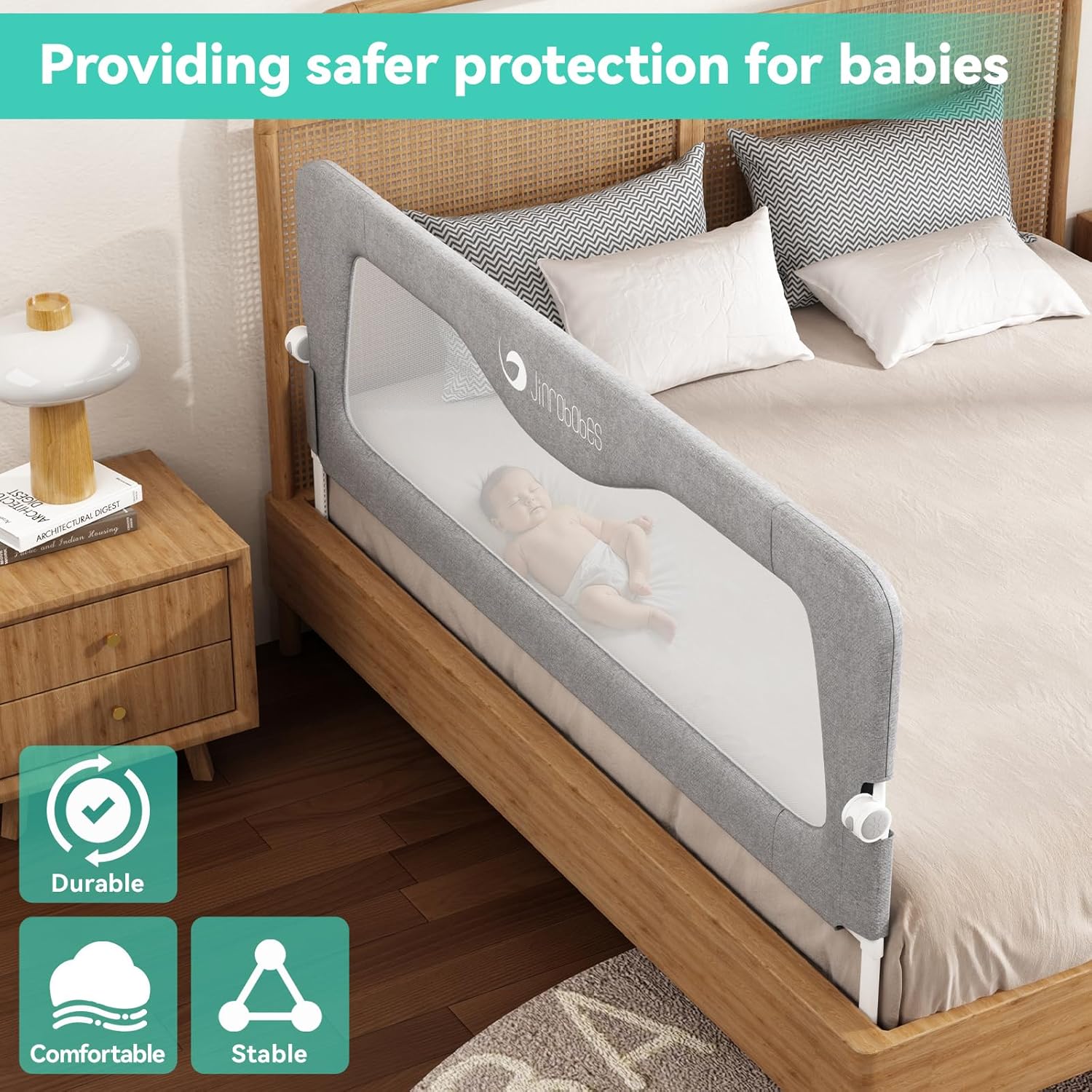 Thumbnail 2 de Jinrobabes Bed Rails 135cm toddler