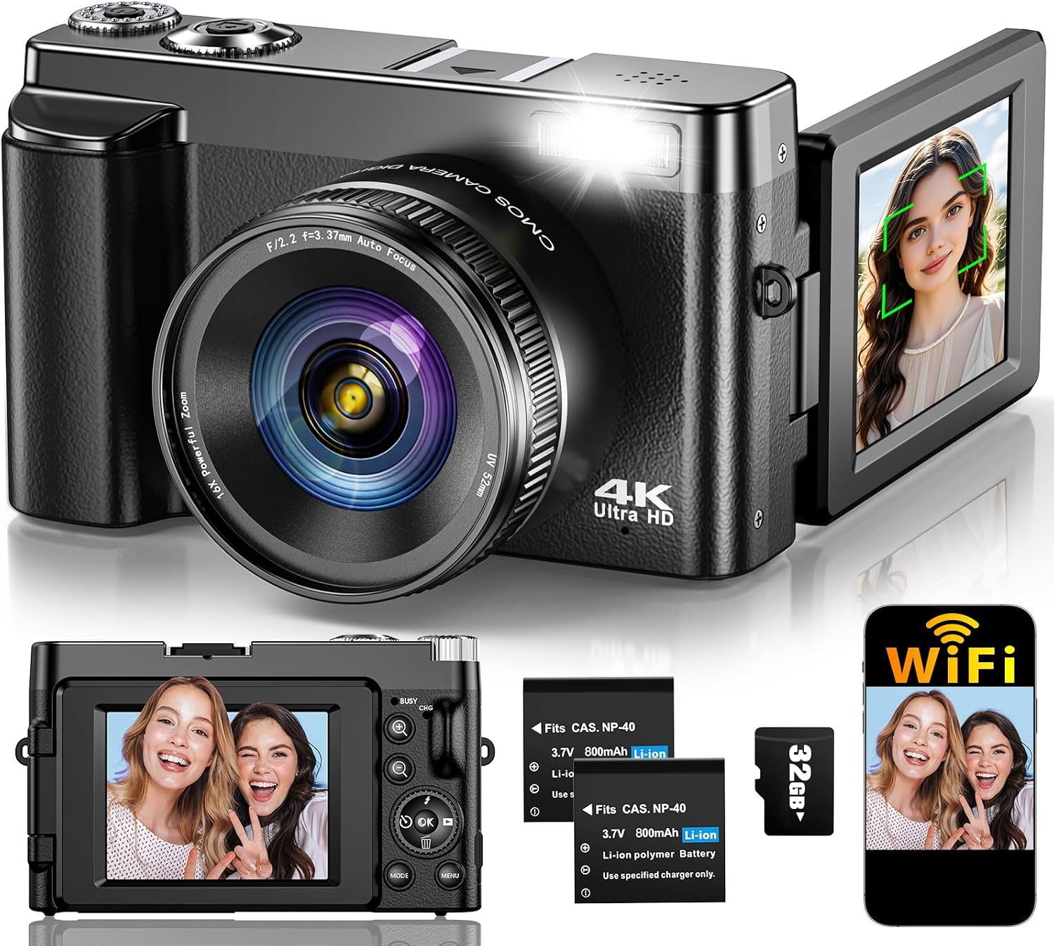 Detalle de 4K Digital Camera 64MP for Vlogging