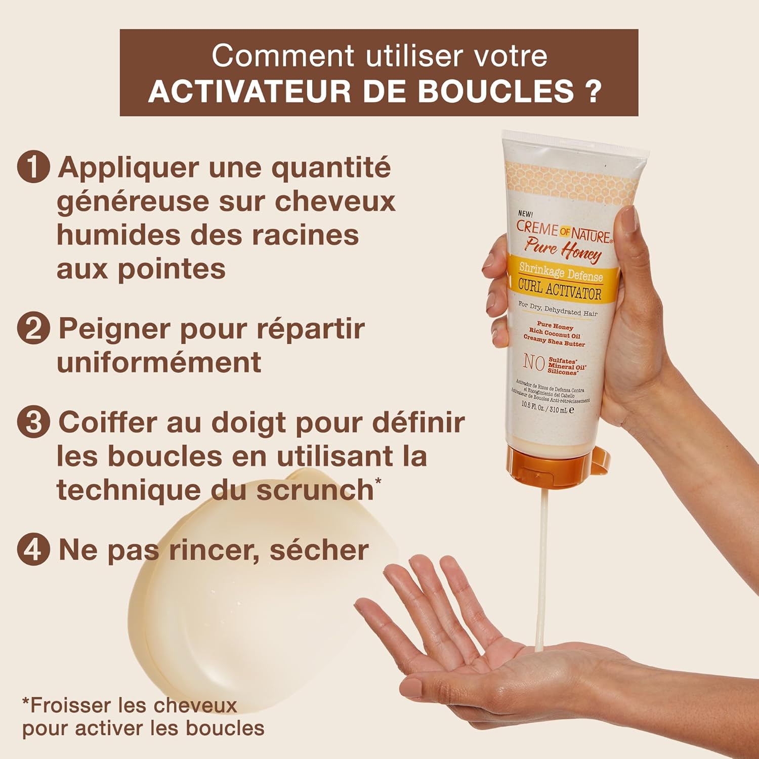 Thumbnail 4 de Creme of Nature Pure Honey 310ml boucles