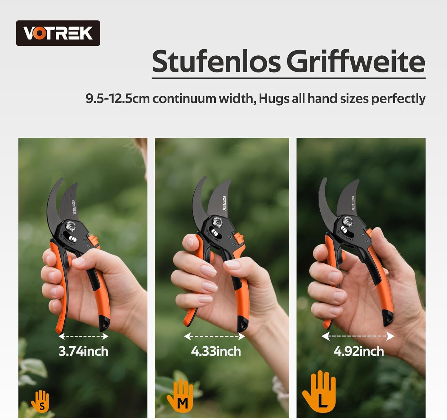 Detalle 2 de VOTREK VT-X850 Bypass-Gartenschere 8,5"