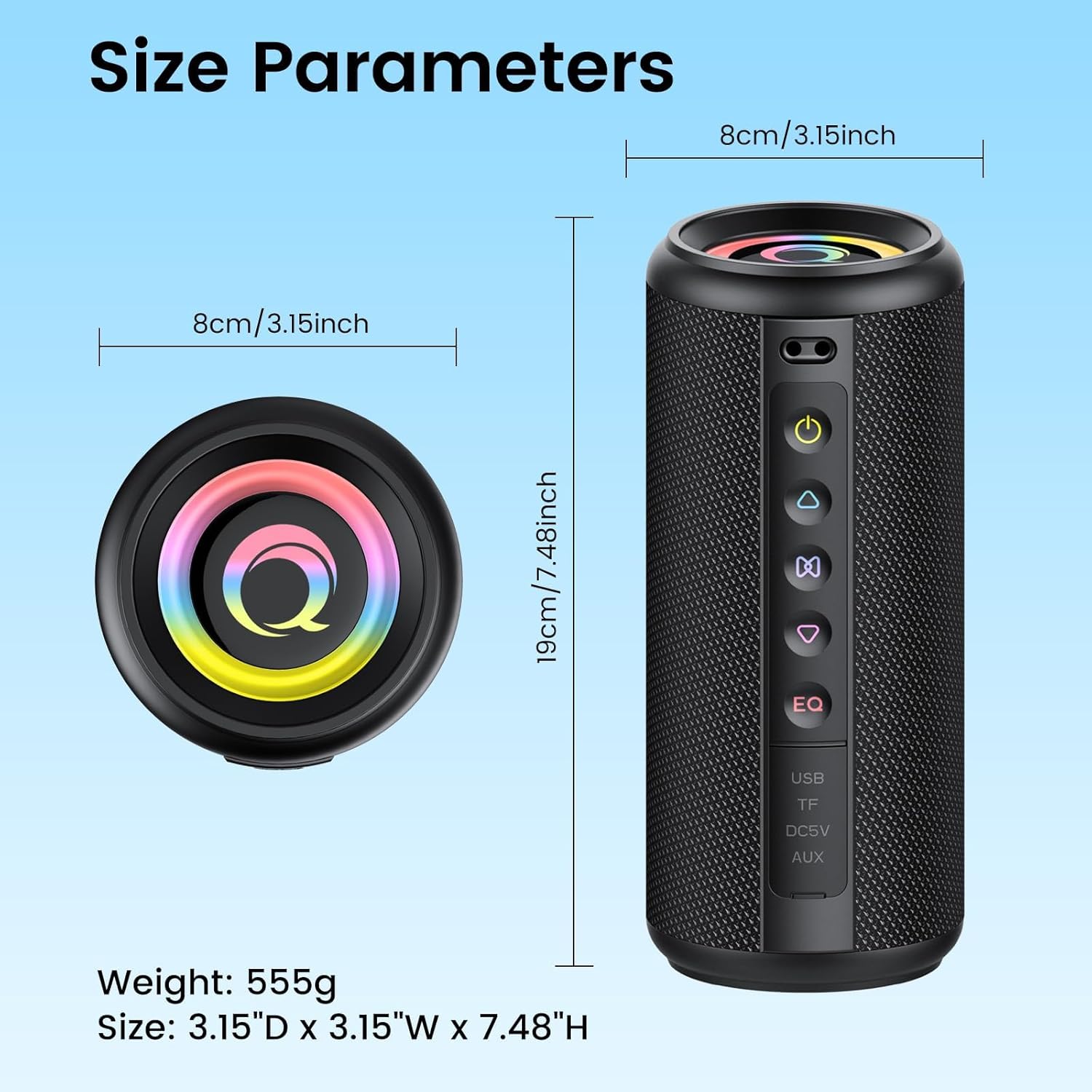 Detalle 2 de Portable Bluetooth Speaker 360° Stereo 20H