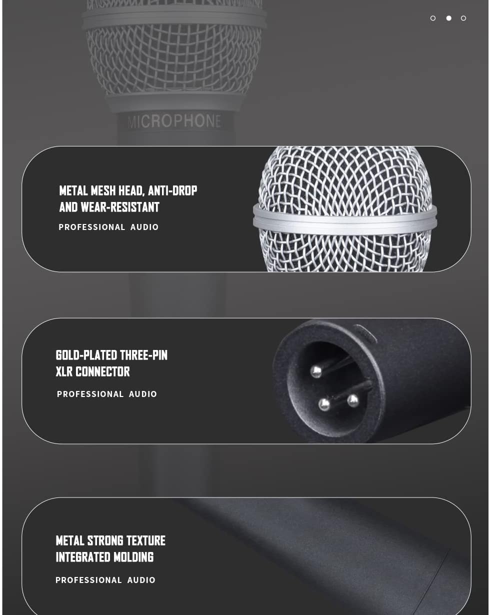 Detalle 2 de WEYMIC WM58 Dynamic Vocal Microphone with Metal Body and XLR Connection