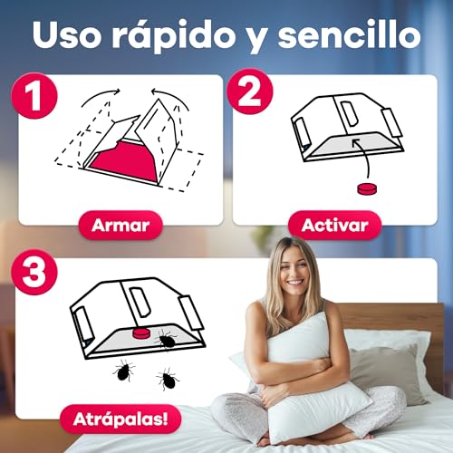 Detalle 2 de Gerobug: Trampa adhesiva para chinches de cama (6 unidades) – monitorización sin químicos