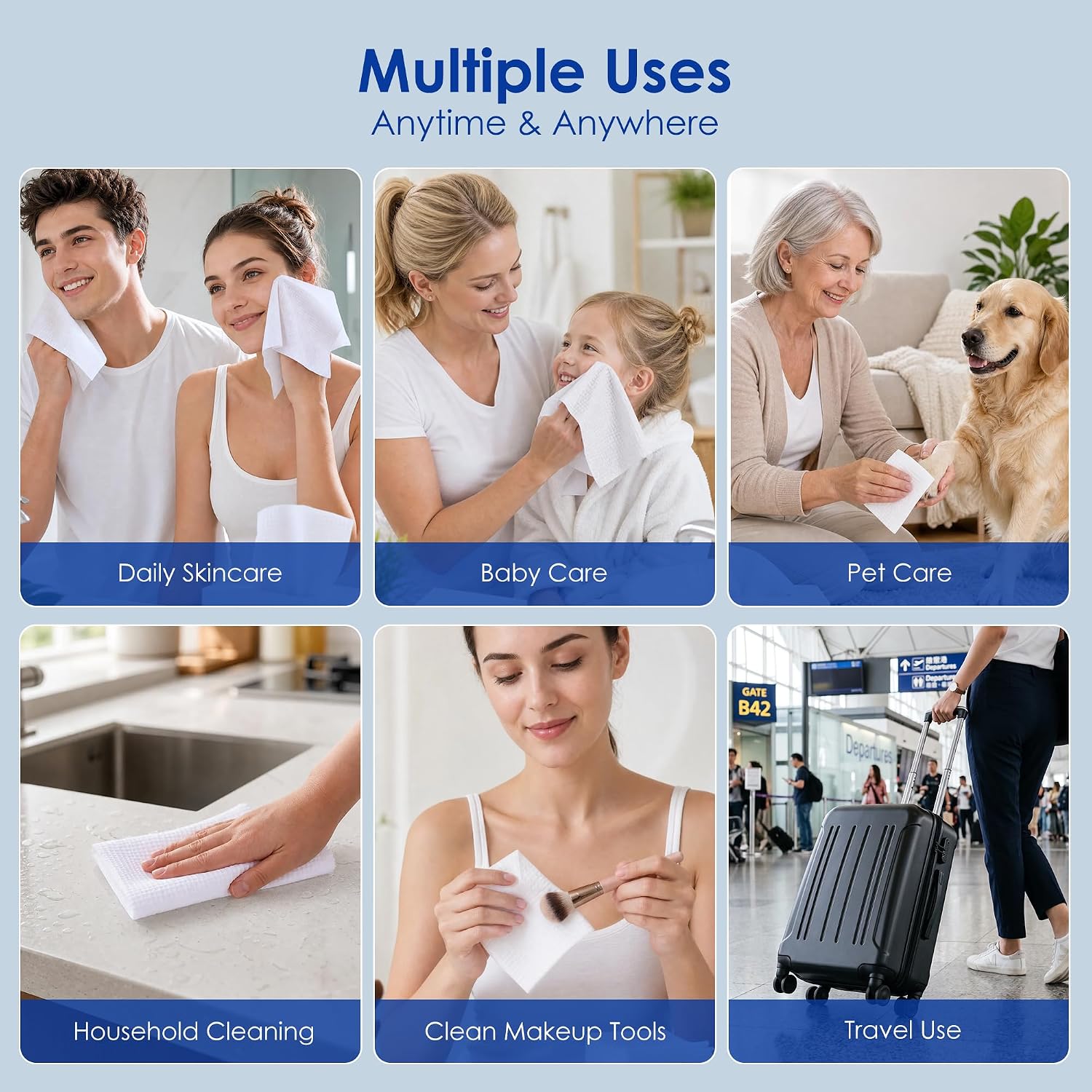 Thumbnail 6 de SDIW Disposable Face Towels, 10 × 12 Inches