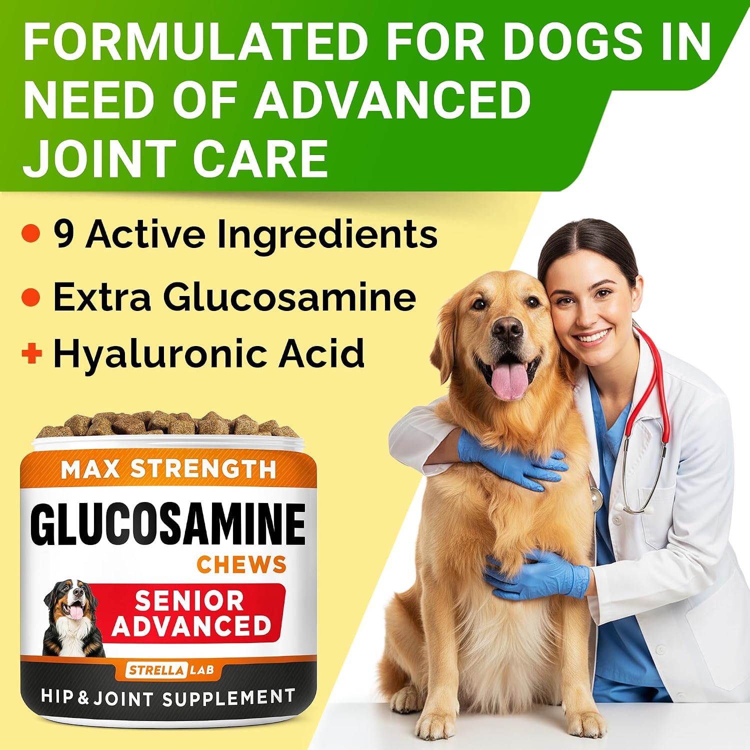 Thumbnail 6 de STRELLALAB Dog Joint Supplement, 120 Count