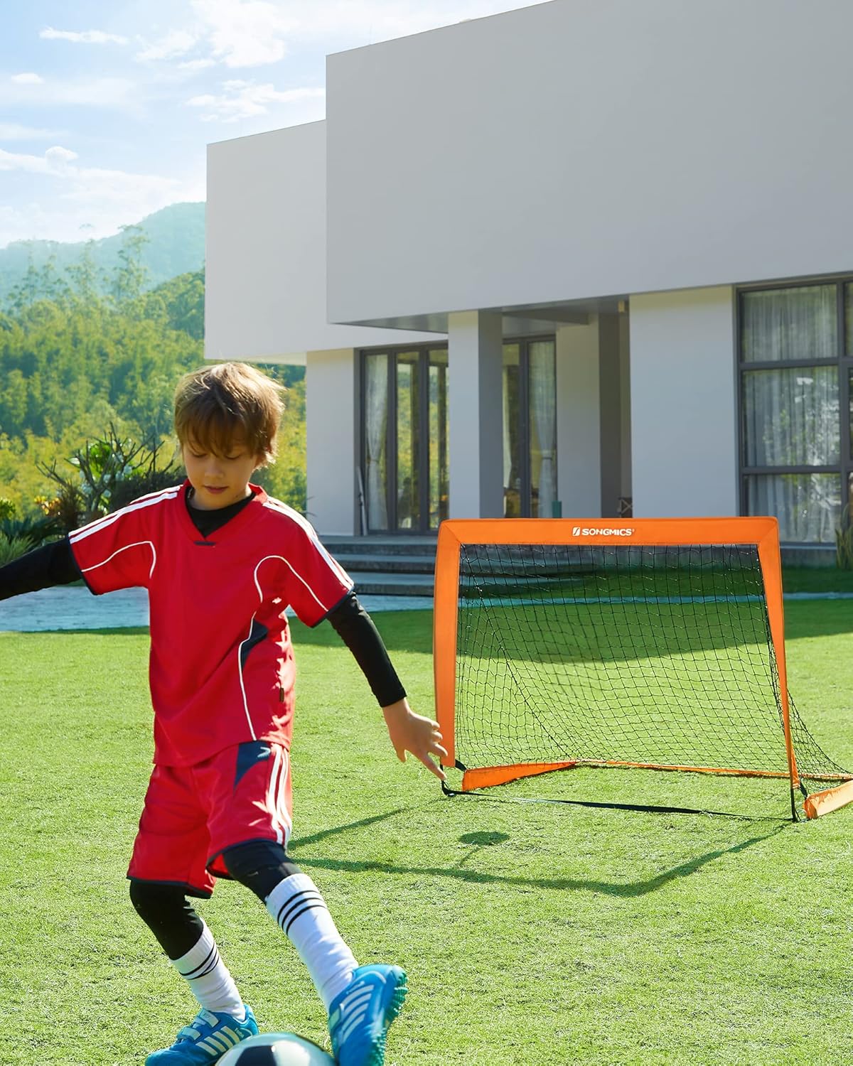 Thumbnail 2 de SONGMICS set of 2 kids’ football goals (4 x 3FT foldable net) with quick assemble frame