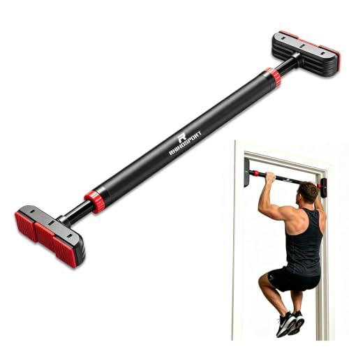 RHINOSPORT Pull Up & Chin Up Bar for Narrow Doorways (70-92cm) – Heavy-Duty 200kg Load
