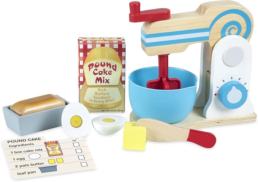Melissa & Doug Batidora de Madera 🍰 - Juego Creativo Montessori