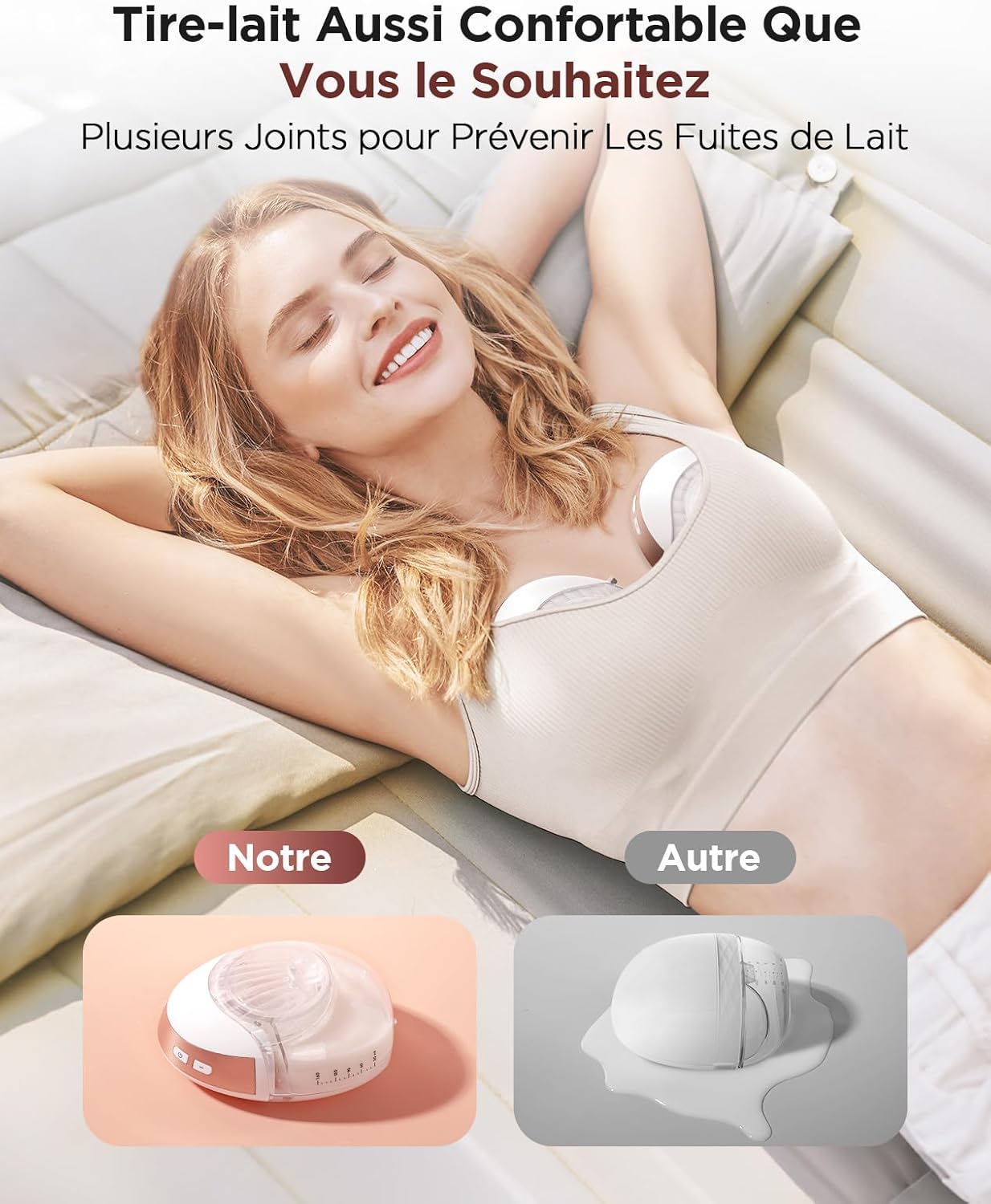 Thumbnail 2 de Haokoo Tire Lait Électrique Main Libre – Portable et silencieux, avec 3 modes et 12 niveaux