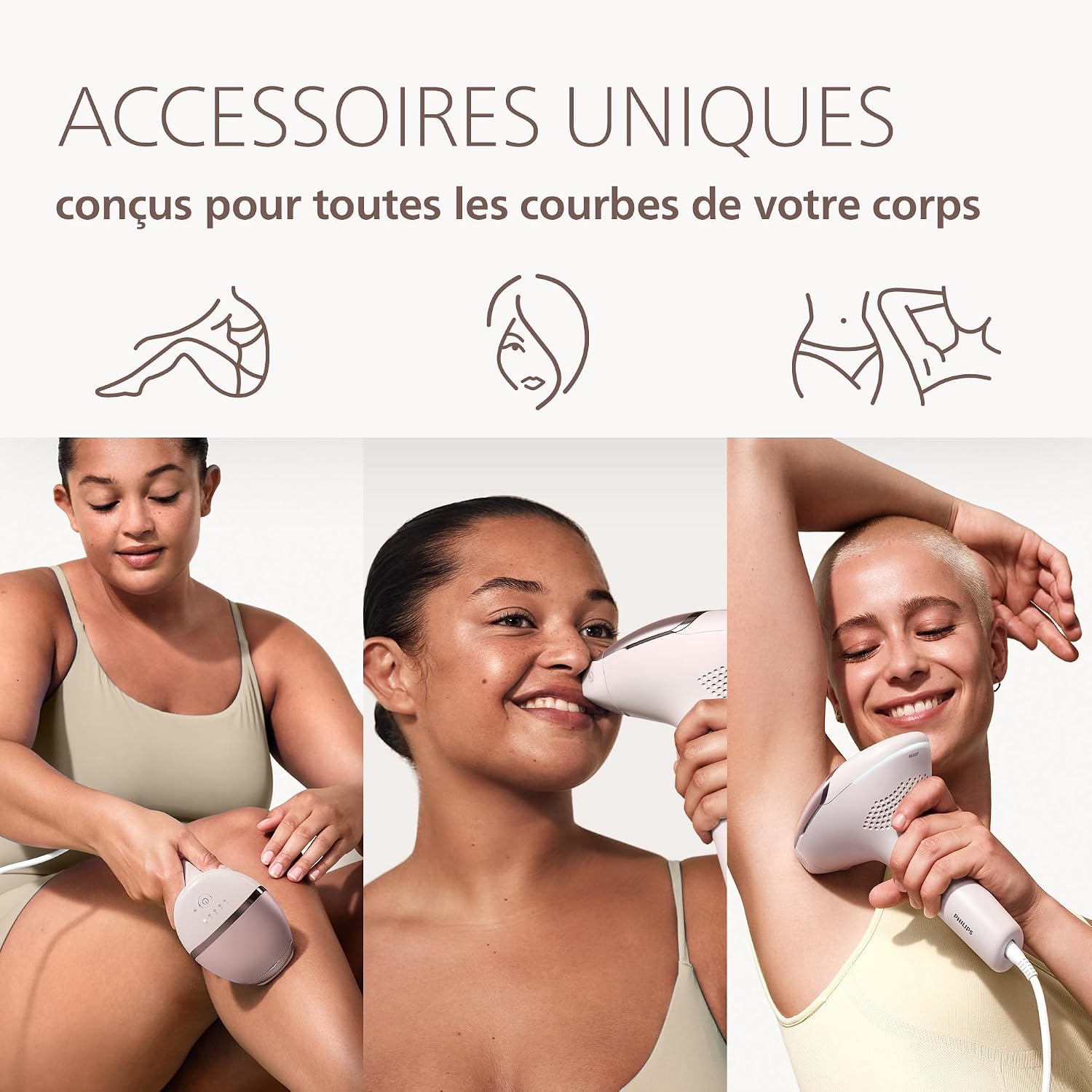 Detalle de Philips Lumea 9000 BRI938/00 IPL-ontharingsapparaat met 3 opzetstukken