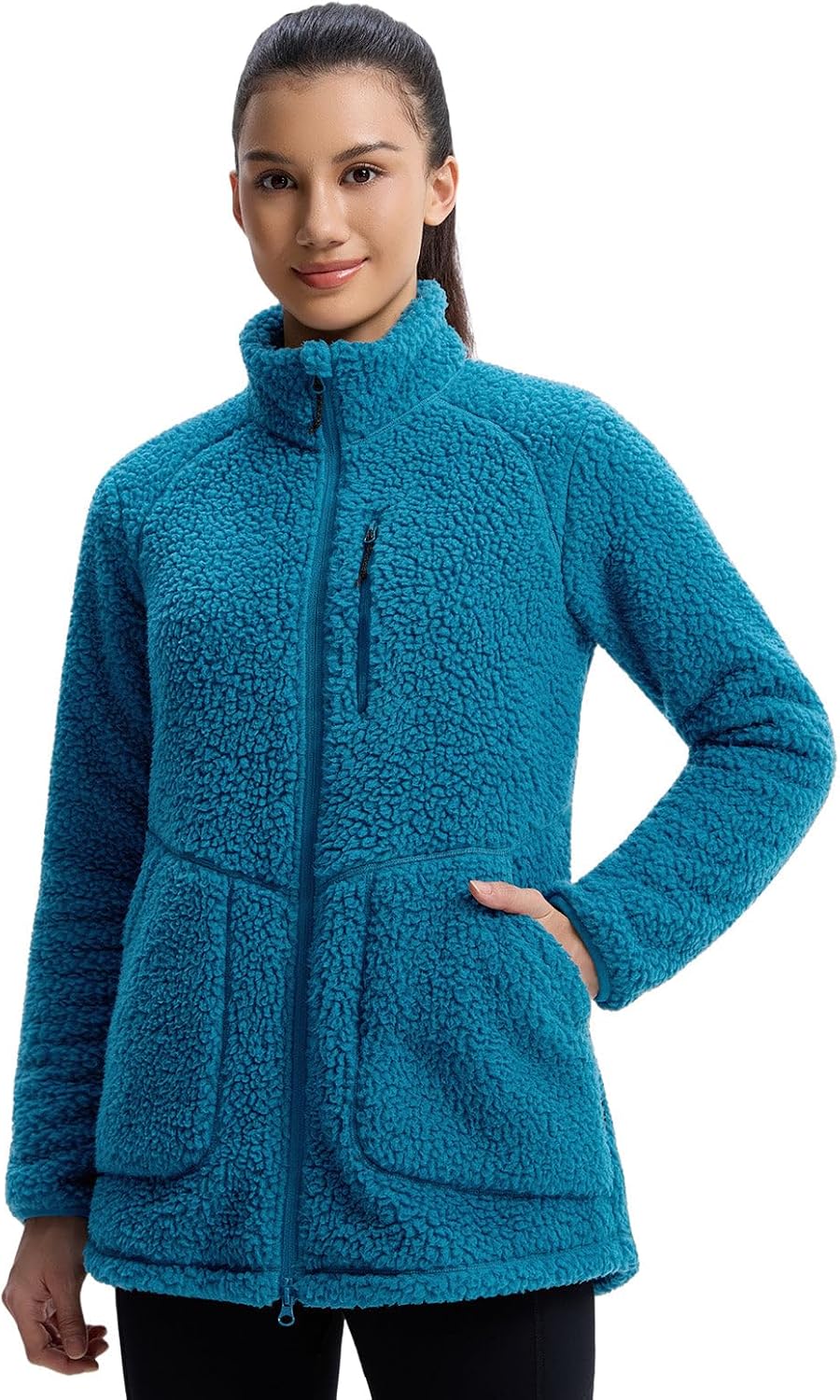 Thumbnail 6 de Baleaf Women's Long Fleece Jacket, 100% Polyester