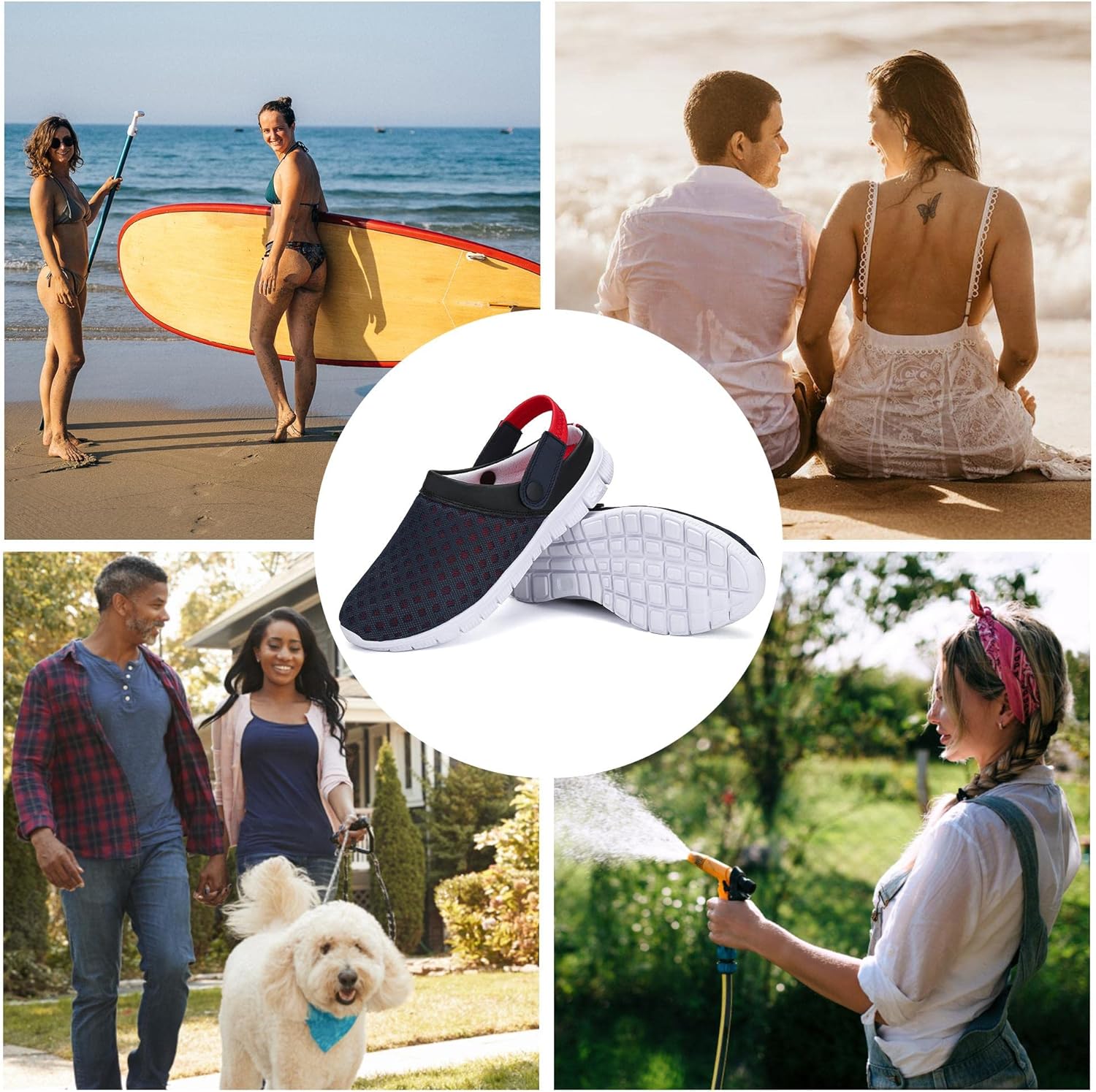 Thumbnail 1 de SAGUARO Sommer Clogs – atmungsaktive Mesh-Badelatschen mit rutschfester Sohle (Gr. 36–48)