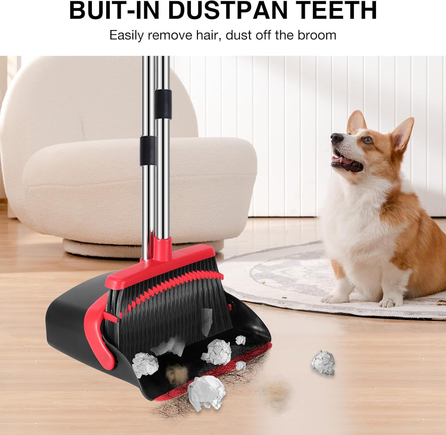 Thumbnail 3 de NACENA Broom and Dustpan 52-in 🧹