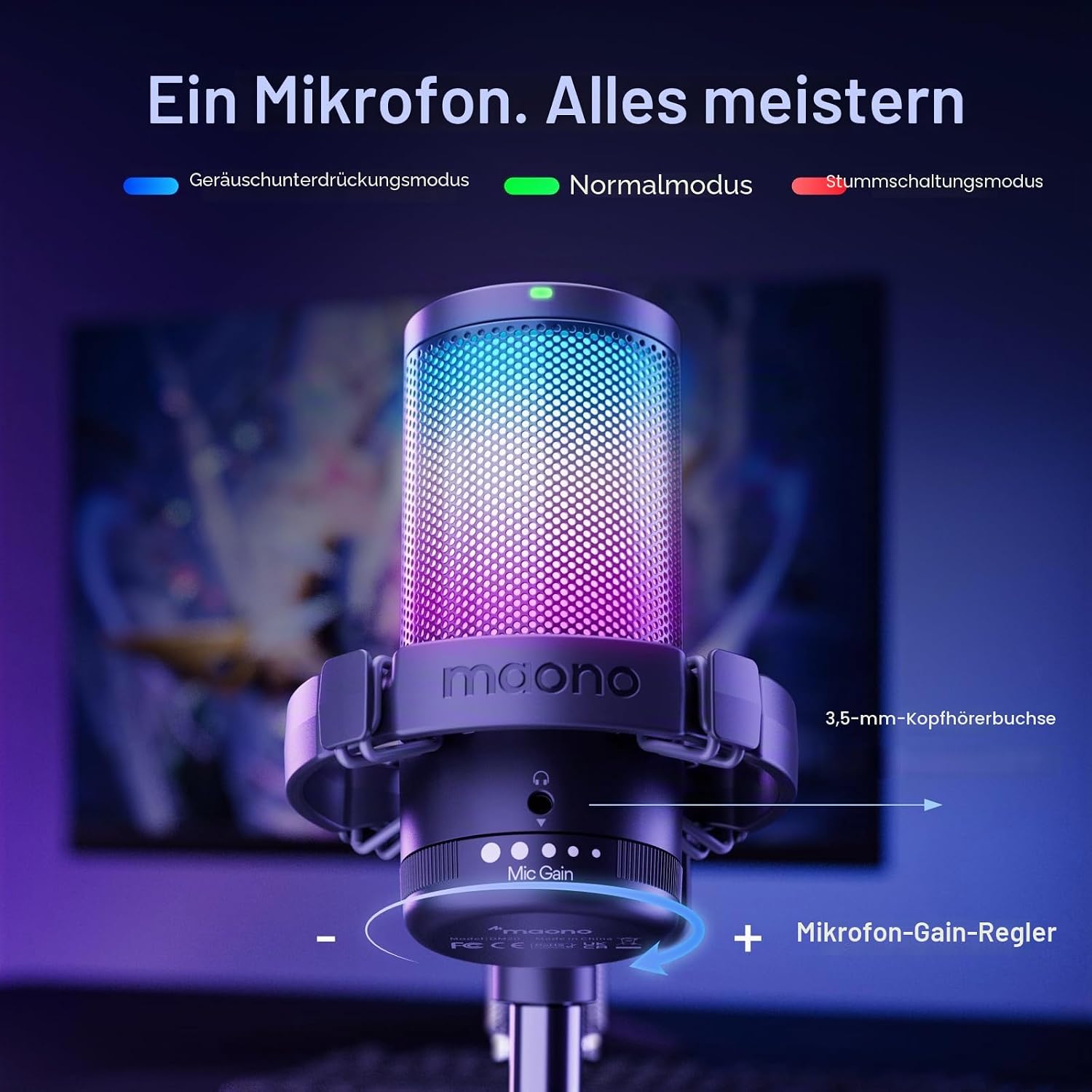 Thumbnail 4 de MAONO DGM20S Gaming USB Mikrofon 1 Stück