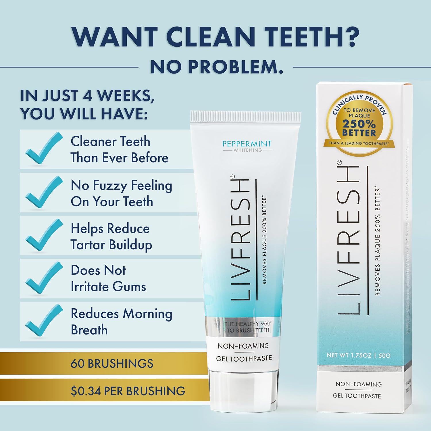 Thumbnail 6 de LIVFRESH Clinically Proven Gel Toothpaste 250%