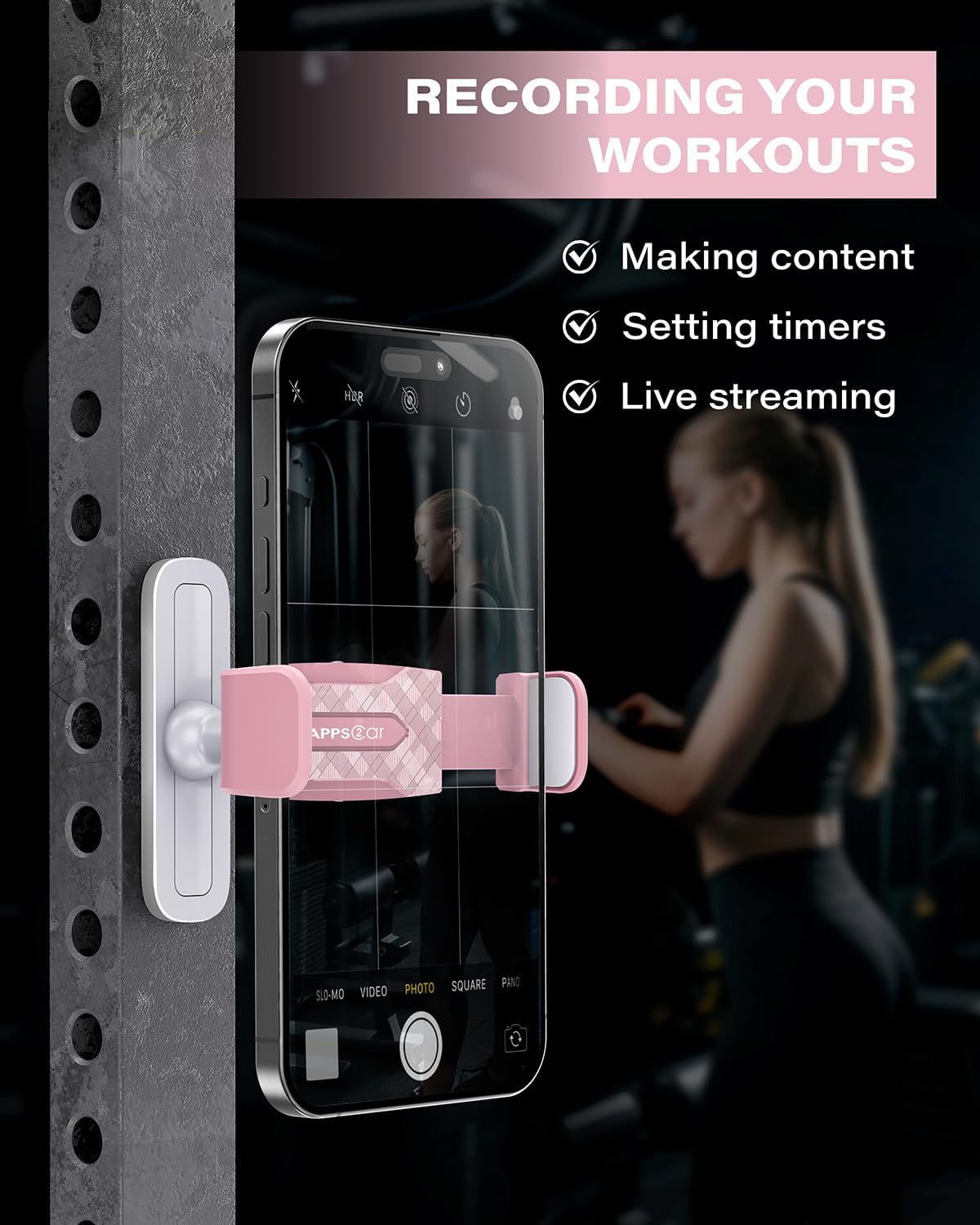 Thumbnail 1 de APPS2Car Gym Magnetic Phone Holder 360