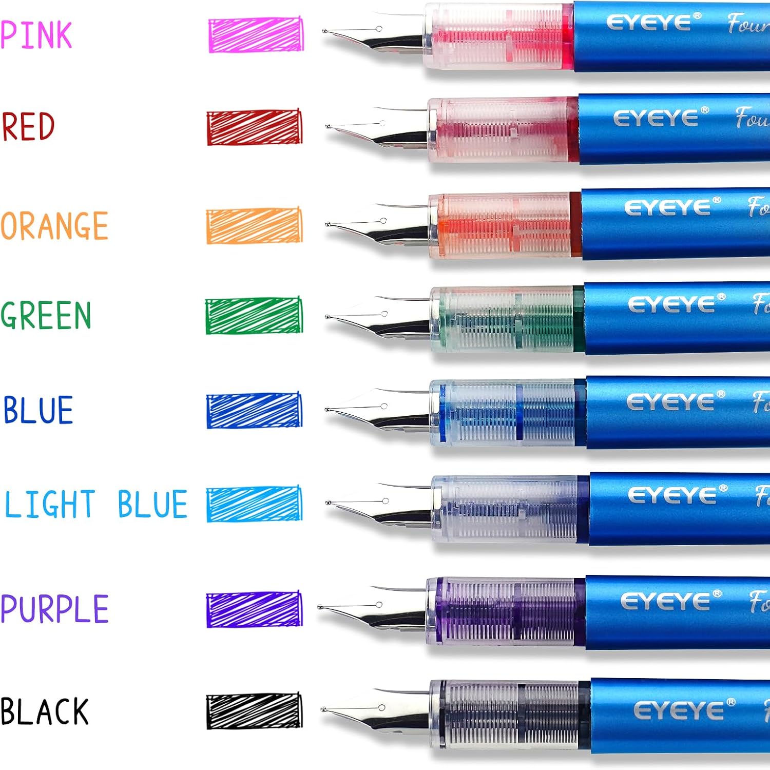 Detalle 2 de EYEYE Fountain Pens, Pack of 8