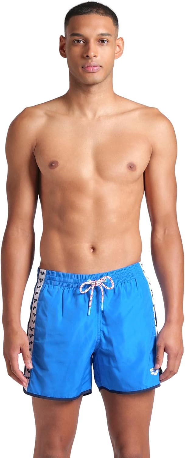 Thumbnail 1 de Short de bain homme Arena Team Stripe Beach – séchage rapide, cordon extérieur et slip intégré