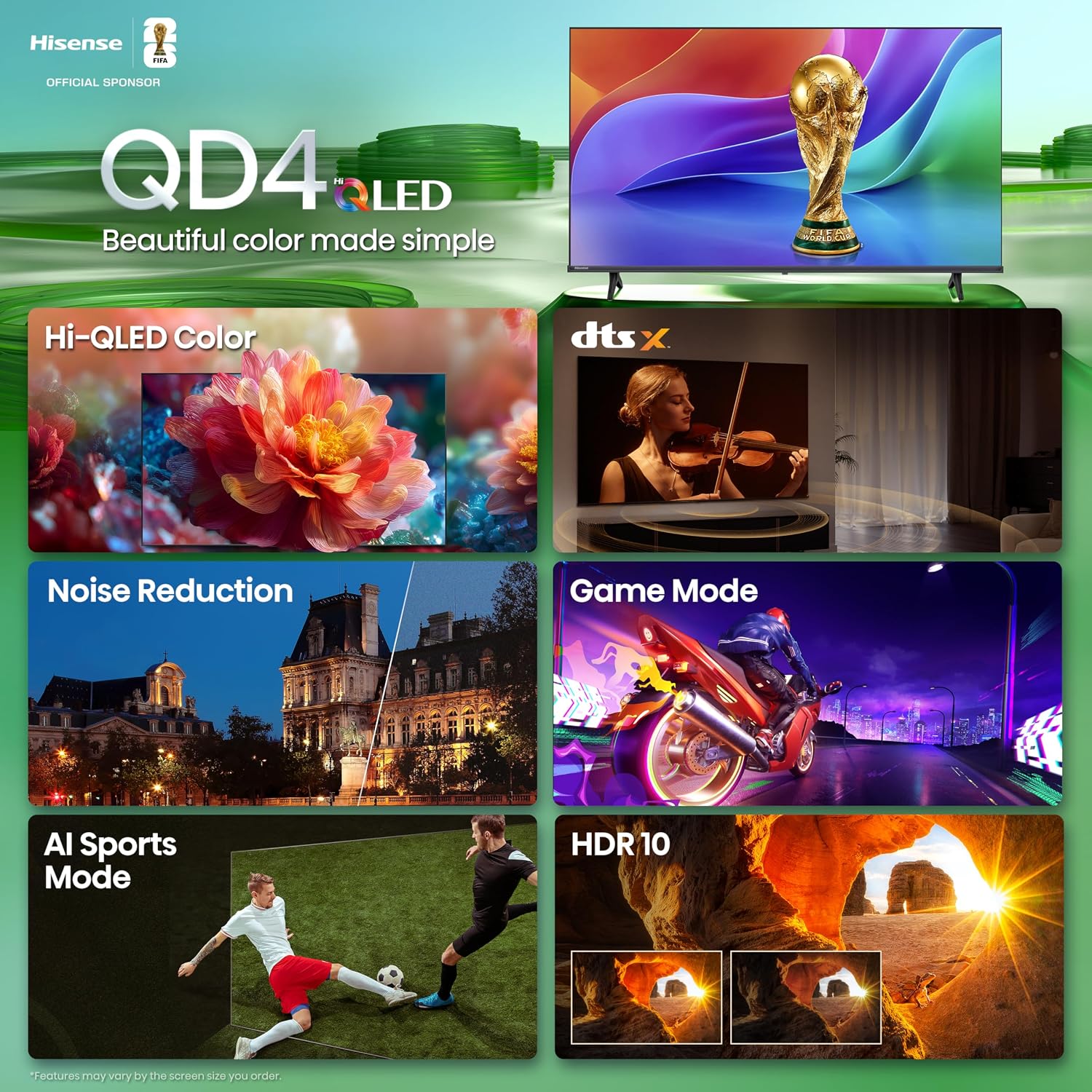 Thumbnail 3 de Hisense 32-inch VIDAA HD4 QD4 (2026) – Hi-QLED, AI VIDAA OS, Alexa, AirPlay & HomeKit