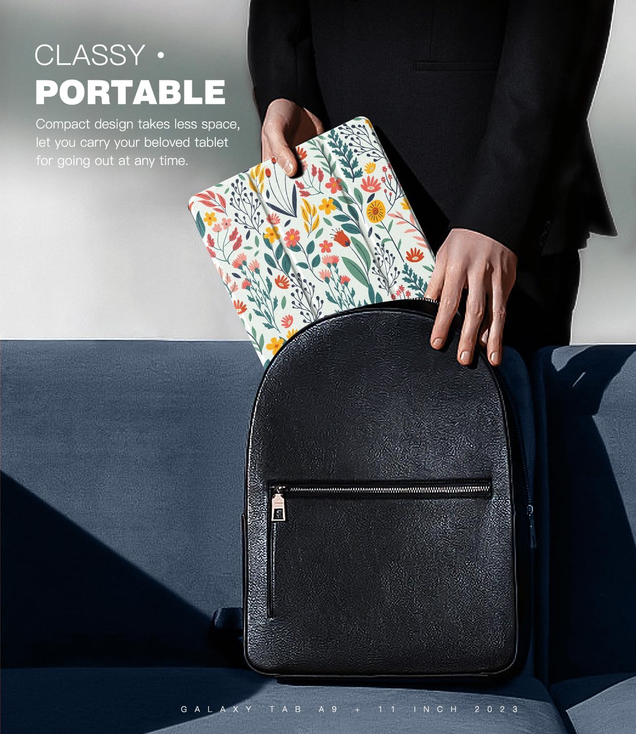 Thumbnail 6 de TiMOVO Slim Stand Case for Samsung Galaxy Tab A11+ / A9+ 11 Inch (Auto Wake/Sleep) – Flowers