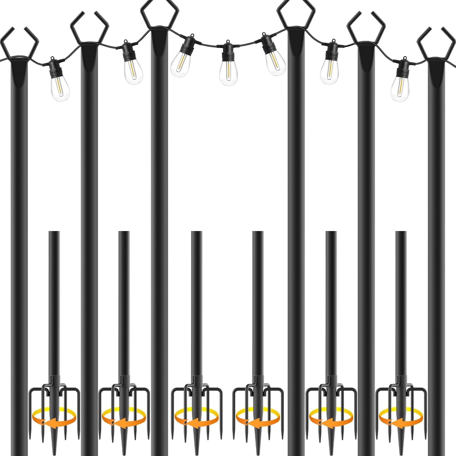 Detalle de 3M string light pole set, 10 ft max