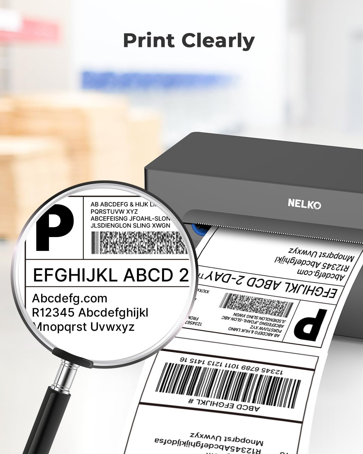 Thumbnail 1 de Nelko P64 thermische verzendlabels 4x6, fanfold, 500 stuks, wit