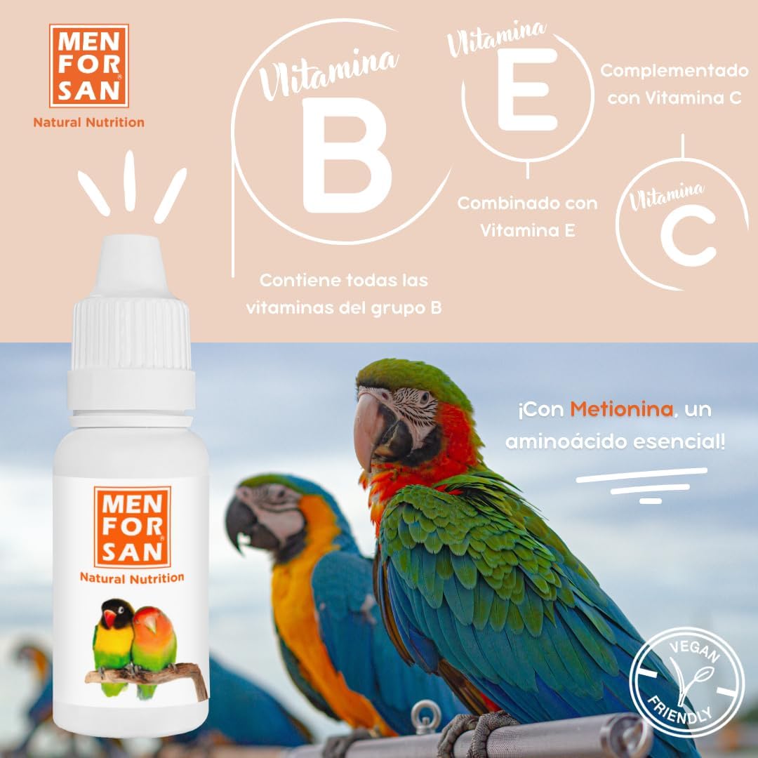 Thumbnail 1 de MENFORSAN Mangime complementare per uccelli in muta in gocce, 30 ml