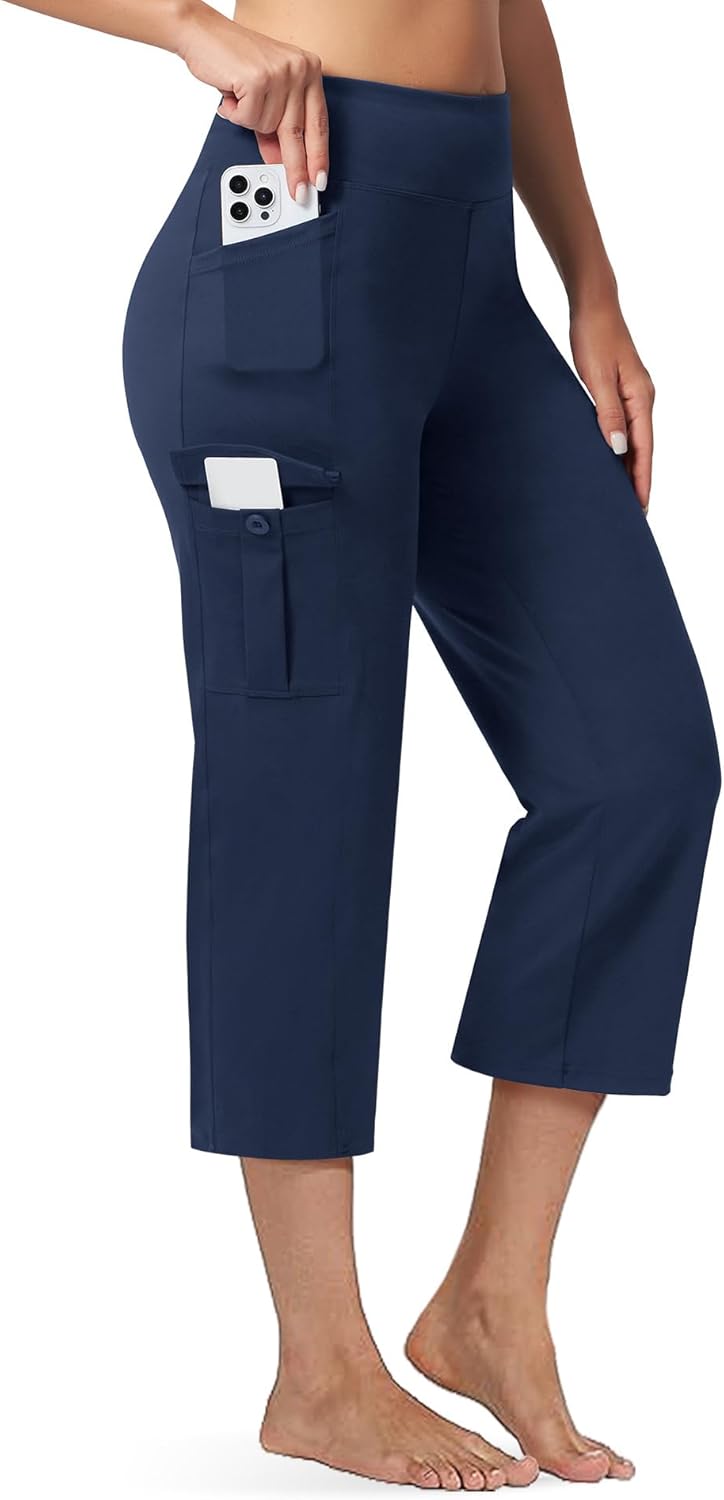 Thumbnail 6 de Casei Women's 21" Yoga Capris High Waisted with Pockets Cargo Capri Pants
