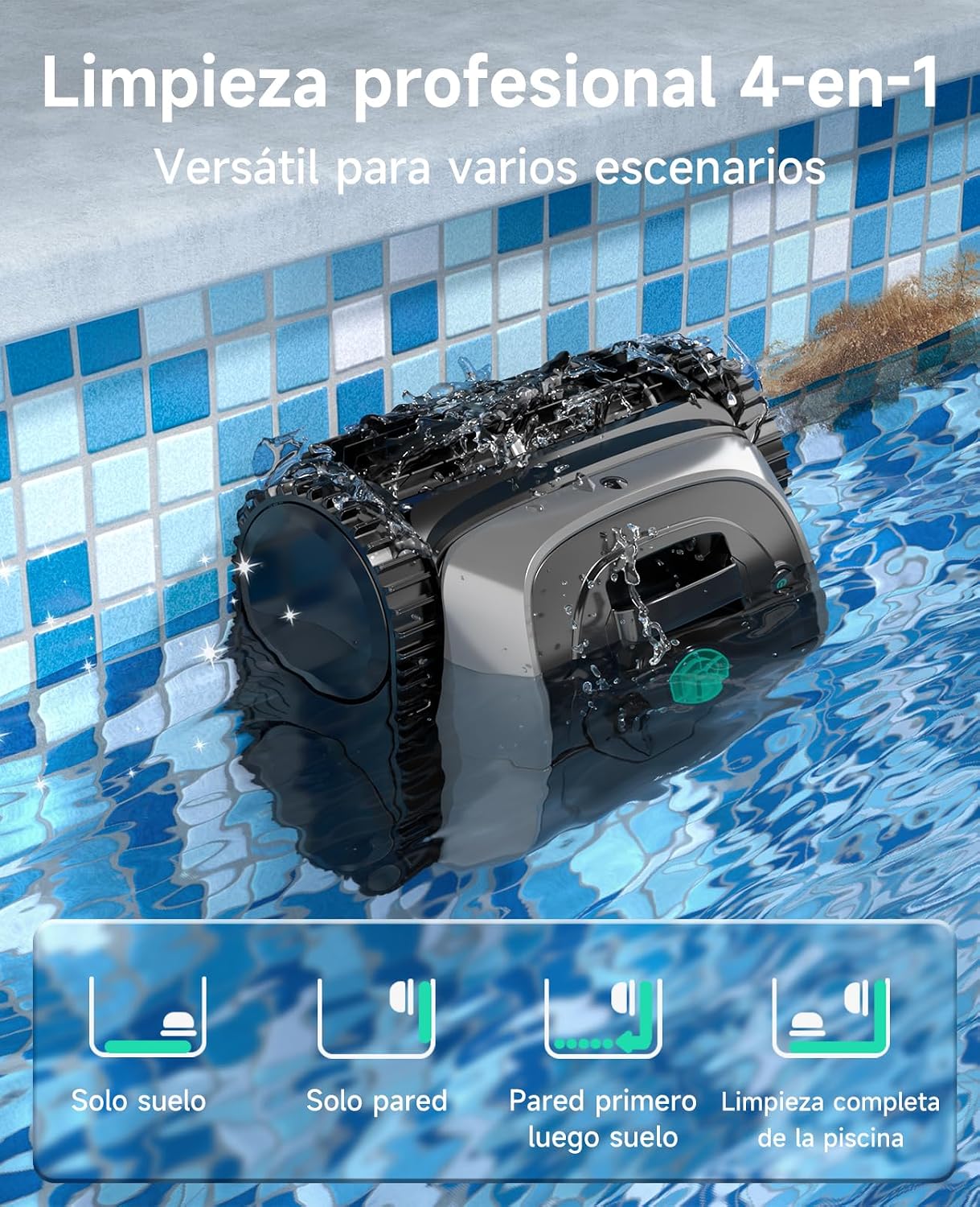 Detalle 2 de WYBOT C1 Robot Limpiafondos Piscina 🏊♂️ Limpieza Automática y Rápida