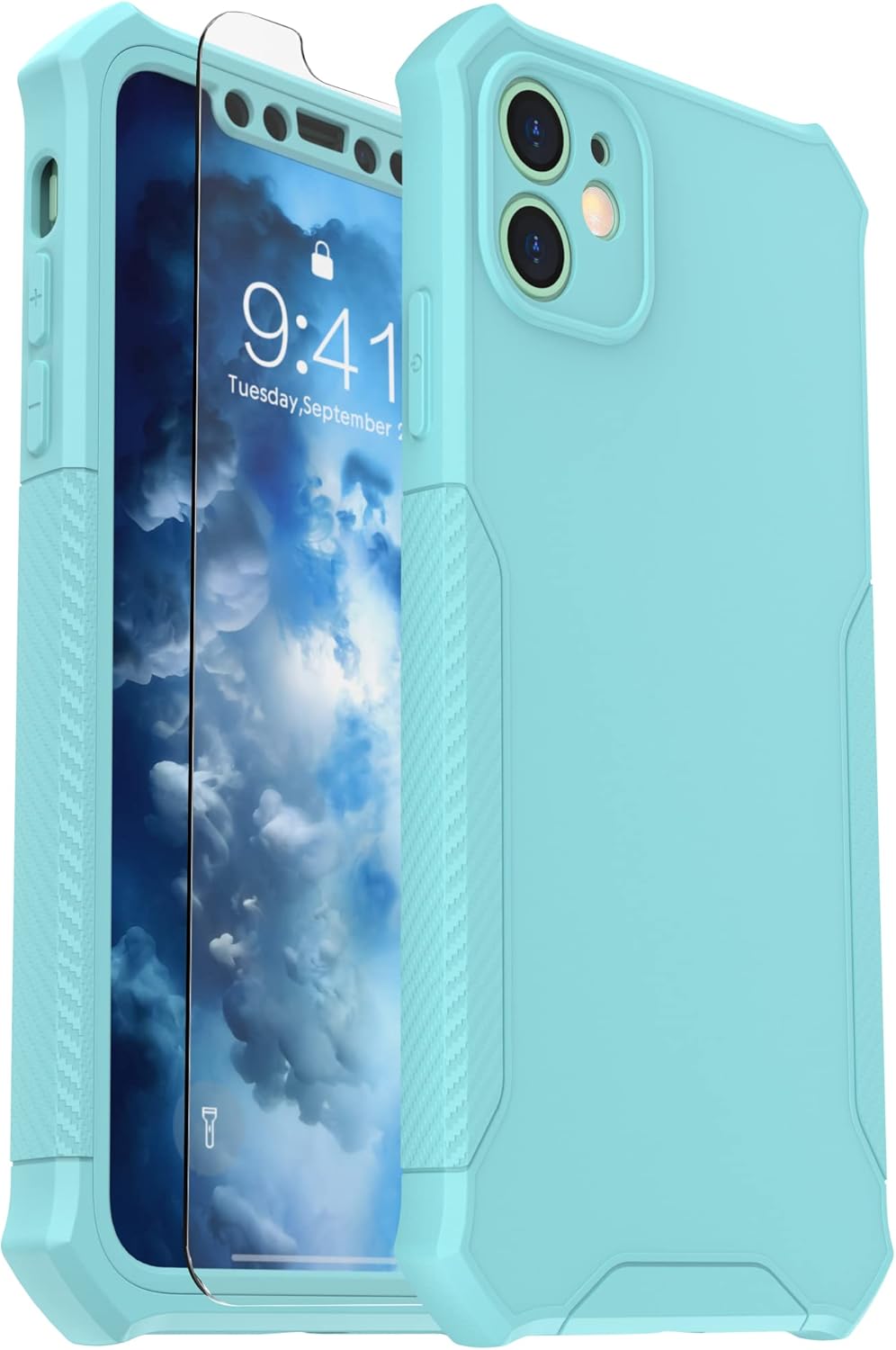 Thumbnail 1 de ORETECH 360° Shockproof Case for iPhone 11 with 2 x 9H Screen Protectors – Light Green