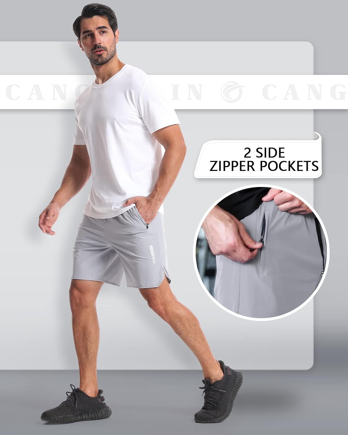 Thumbnail 5 de CANGHPGIN 2-Pack Workout Shorts 7-inch