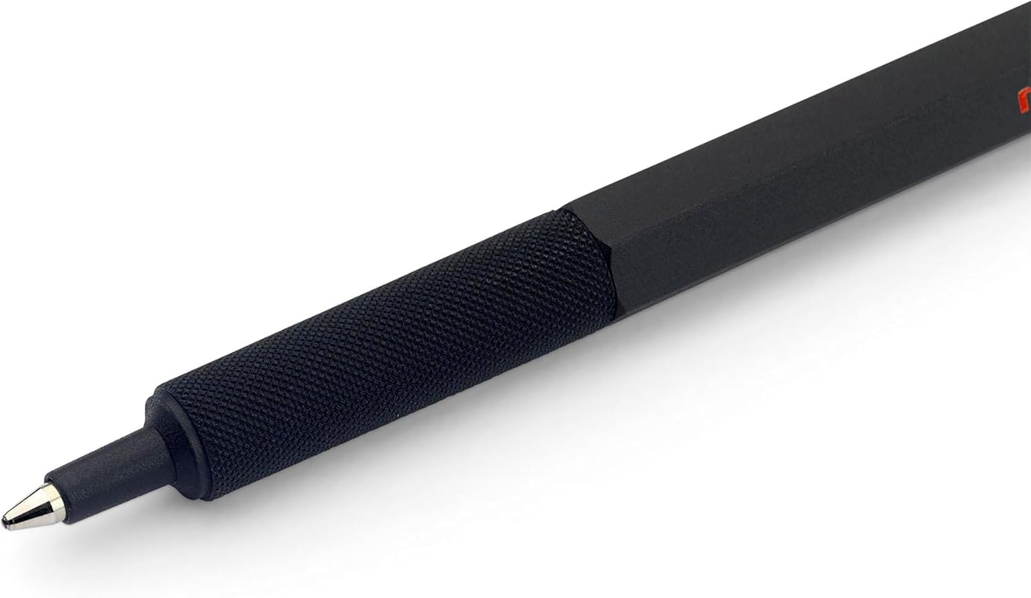 Detalle de rotring 600 penna a sfera – punta media, inchiostro nero, corpo metallico ricaricabile